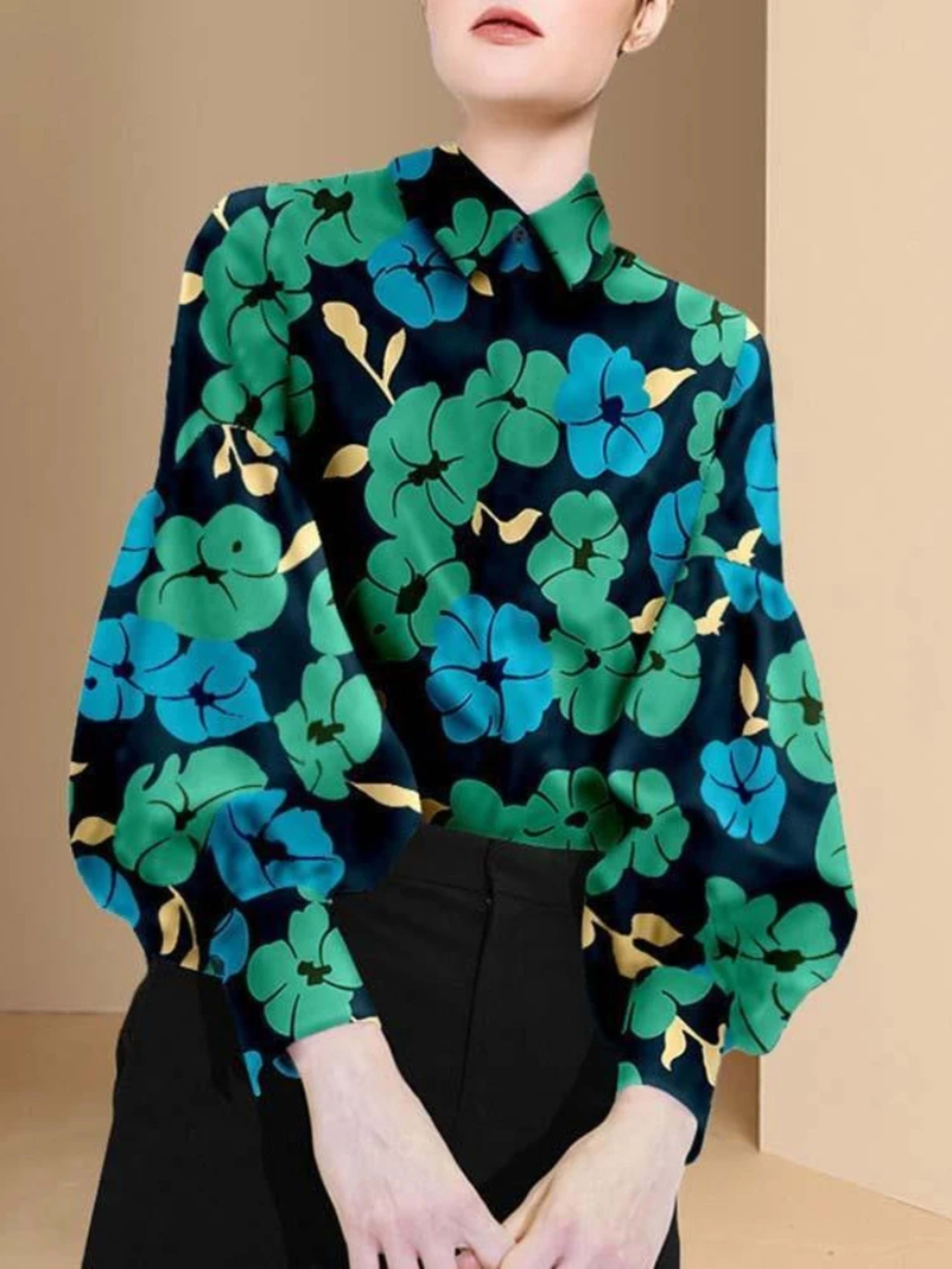 blusas mujer de moda 2022 summer Top female women shirts Women's plaid printed shirt Blouses tops Long sleeve Chic woman 8