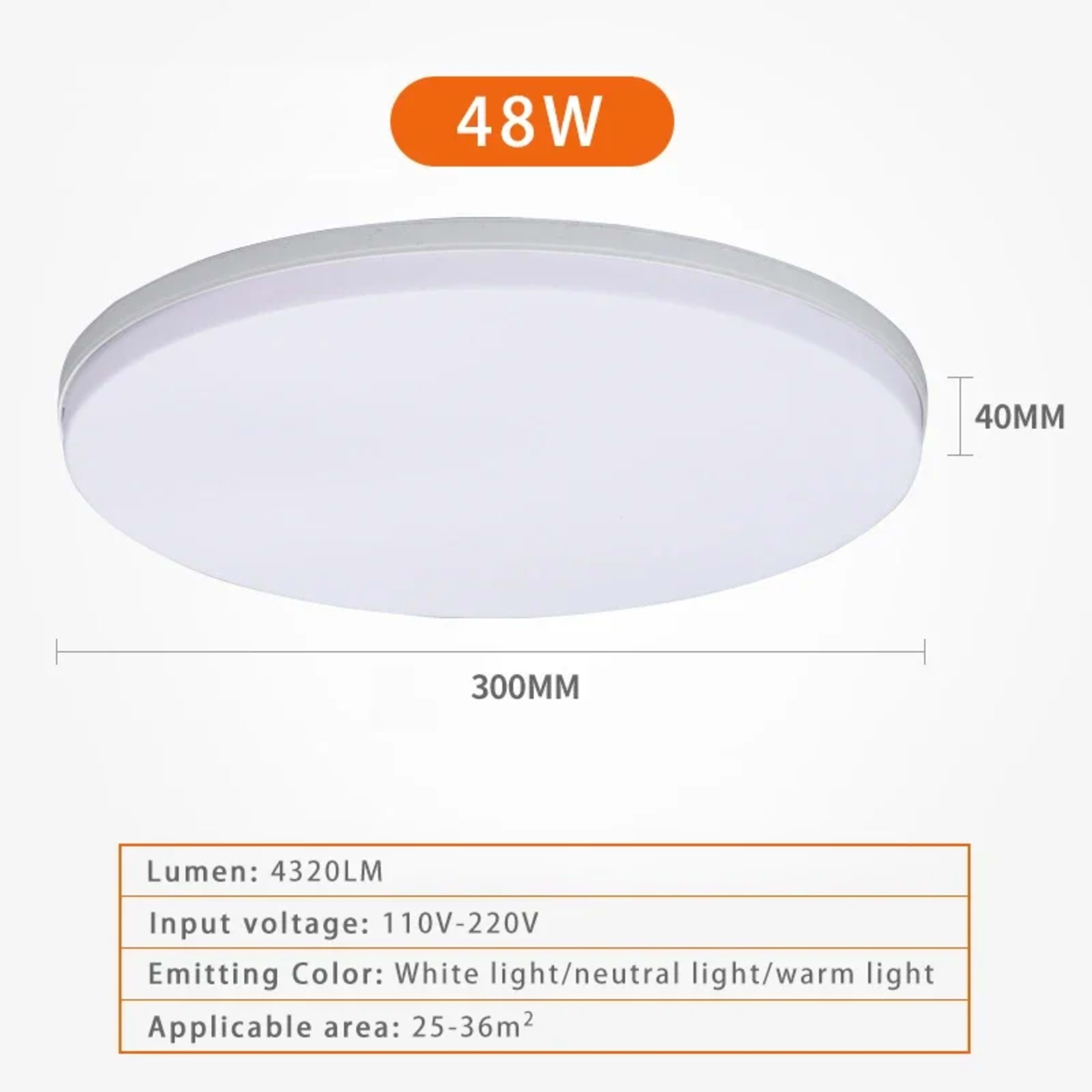 LED Ceiling Light Modern Circular Ultra-thin Light Fixture Bedroom Living Room 18W 24W 36W 48W Indoor Home Decoration Li