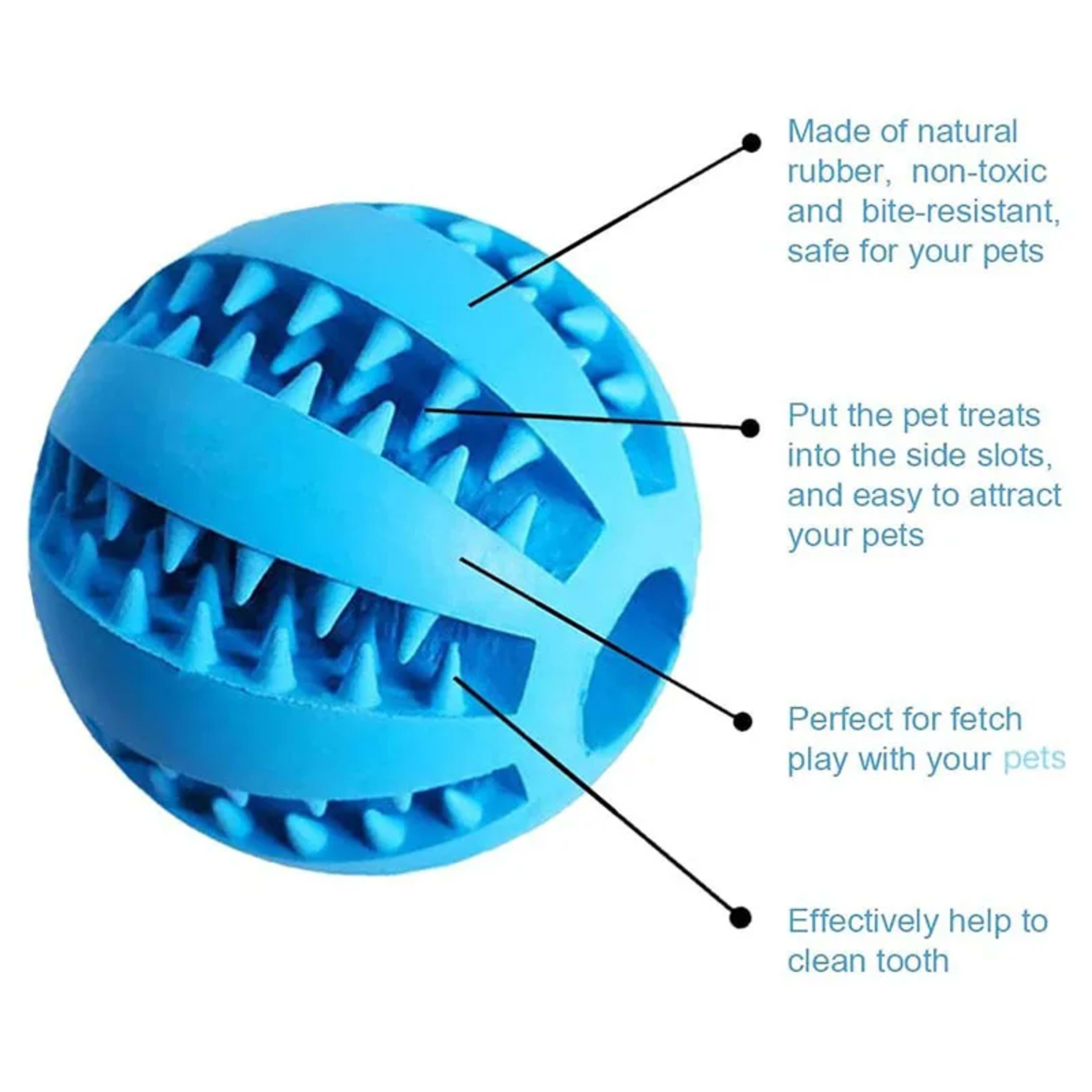 Dog Toy Ball Interactive Rubber Balls Puppy Chewing Toys Pet Tooth Cleaning Ball Cats Pets Food Treat Feeder Silicone Ba 5