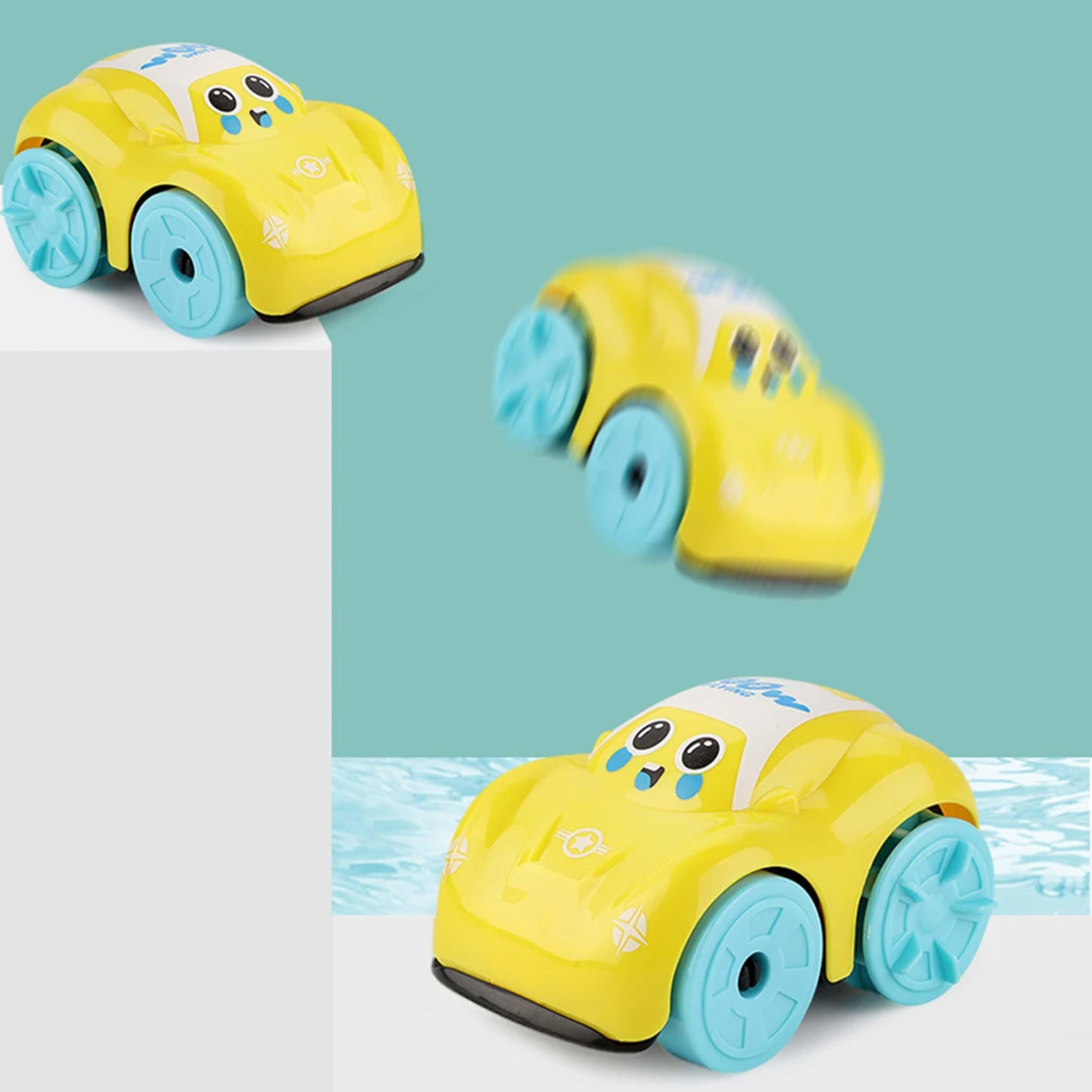 Baby Bath Toys Children Bathing Cute Swimming duck Water Playing Toys Clockwork Car Cartoon Vehicle Baby Bath Toy for Ki 3