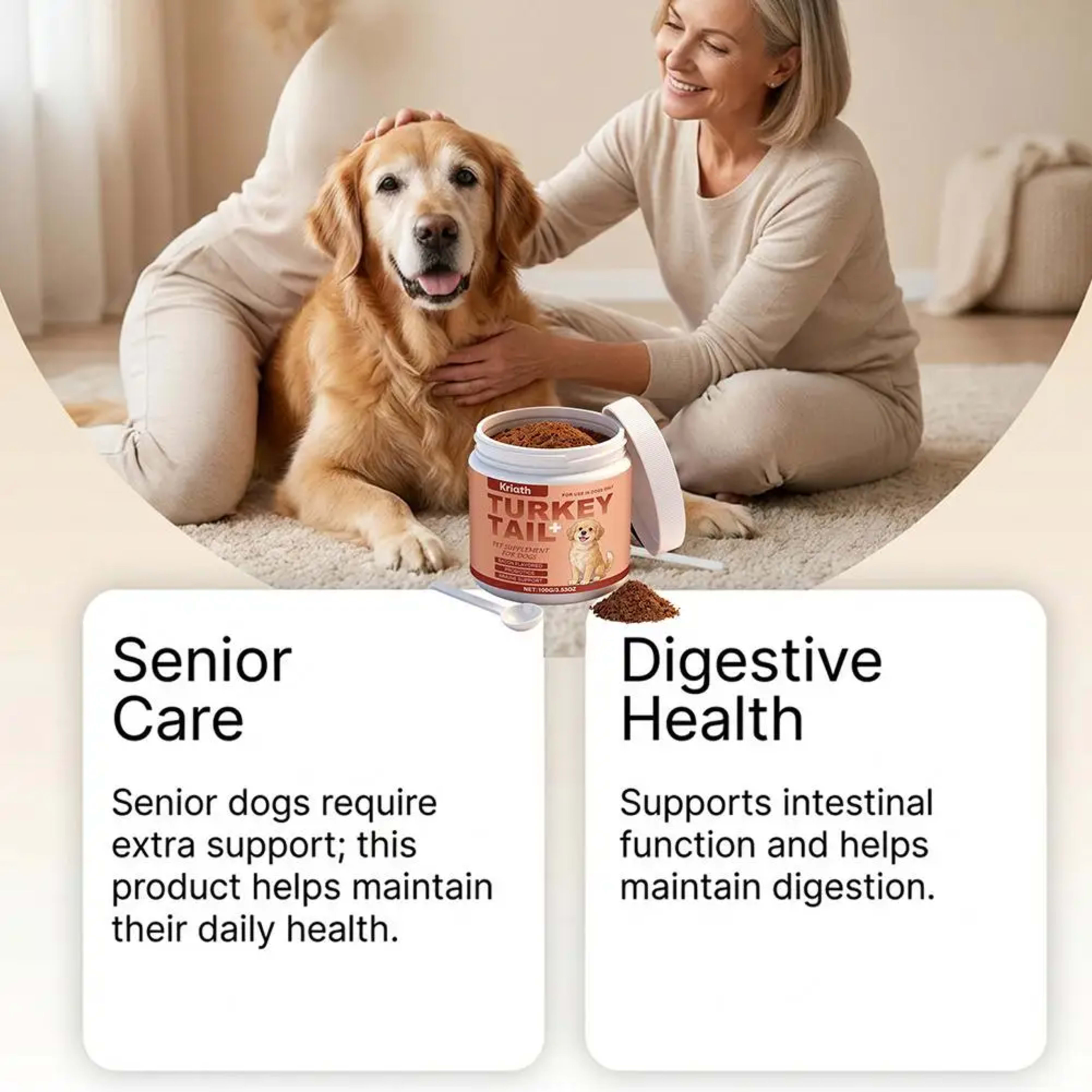 100g Dog Immune Support Supplement – Daily Immunity Defense, Promotes Healthy Immune System Function for Breeds, Easy-Mi 2