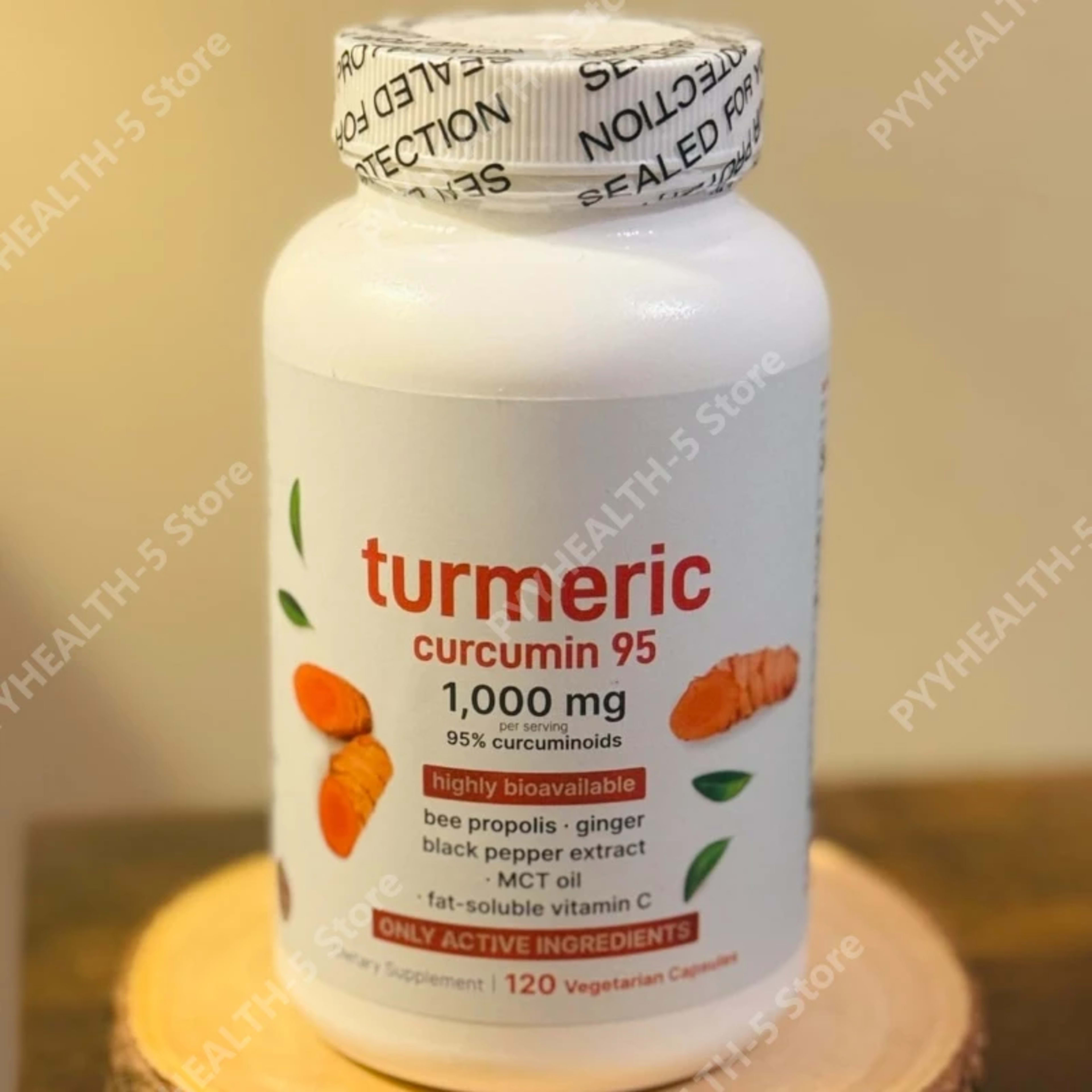 Turmeric Curcumin Supplement 1,000mg–95% Curcuminoids with Black Pepper & Ginger–Supports Joint & Antioxidant Health 120 3