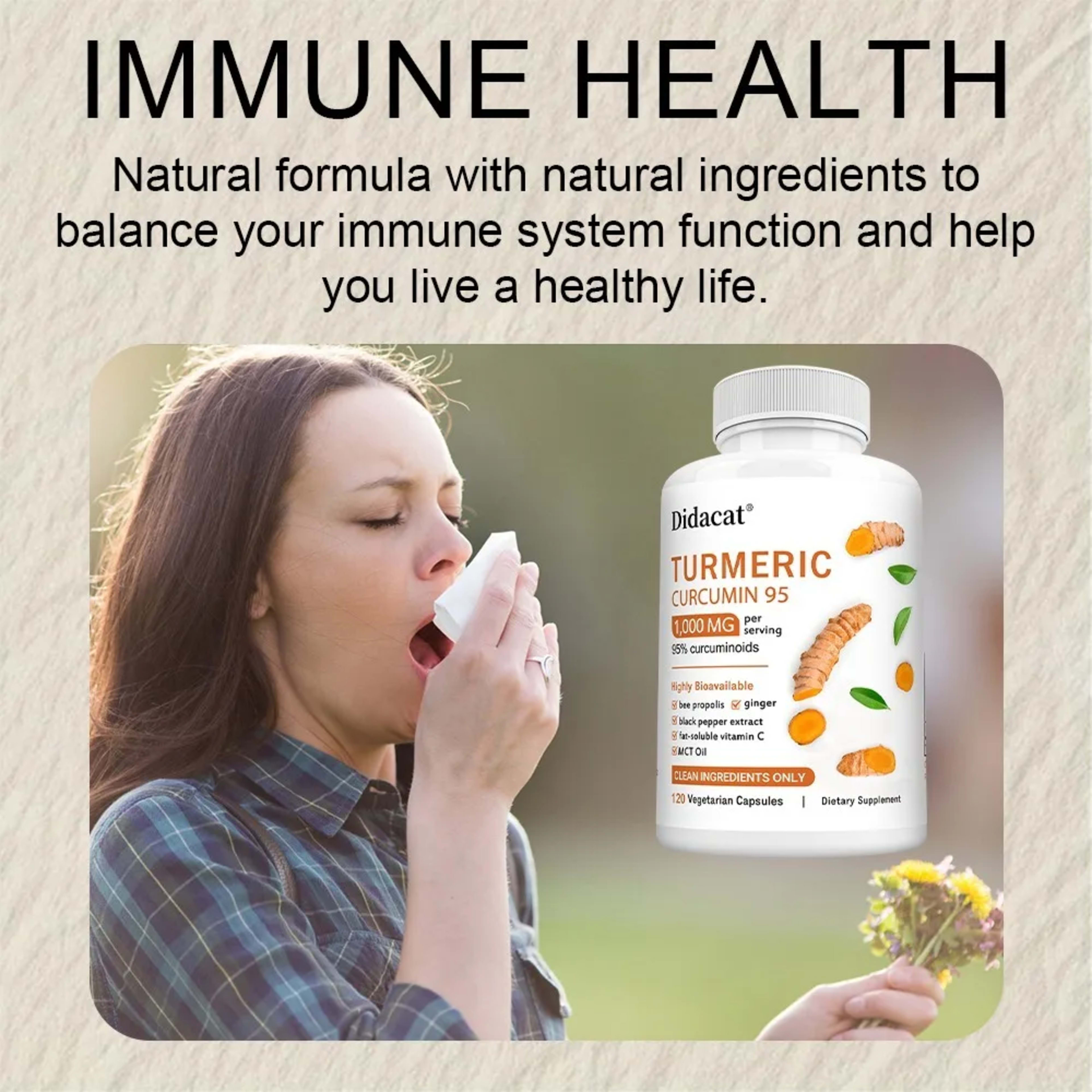 Turmeric Curcumin Supplement 1,000mg – 95% Curcuminoids with Black Pepper & Ginger, Supports Joint & Antioxidant Health 5