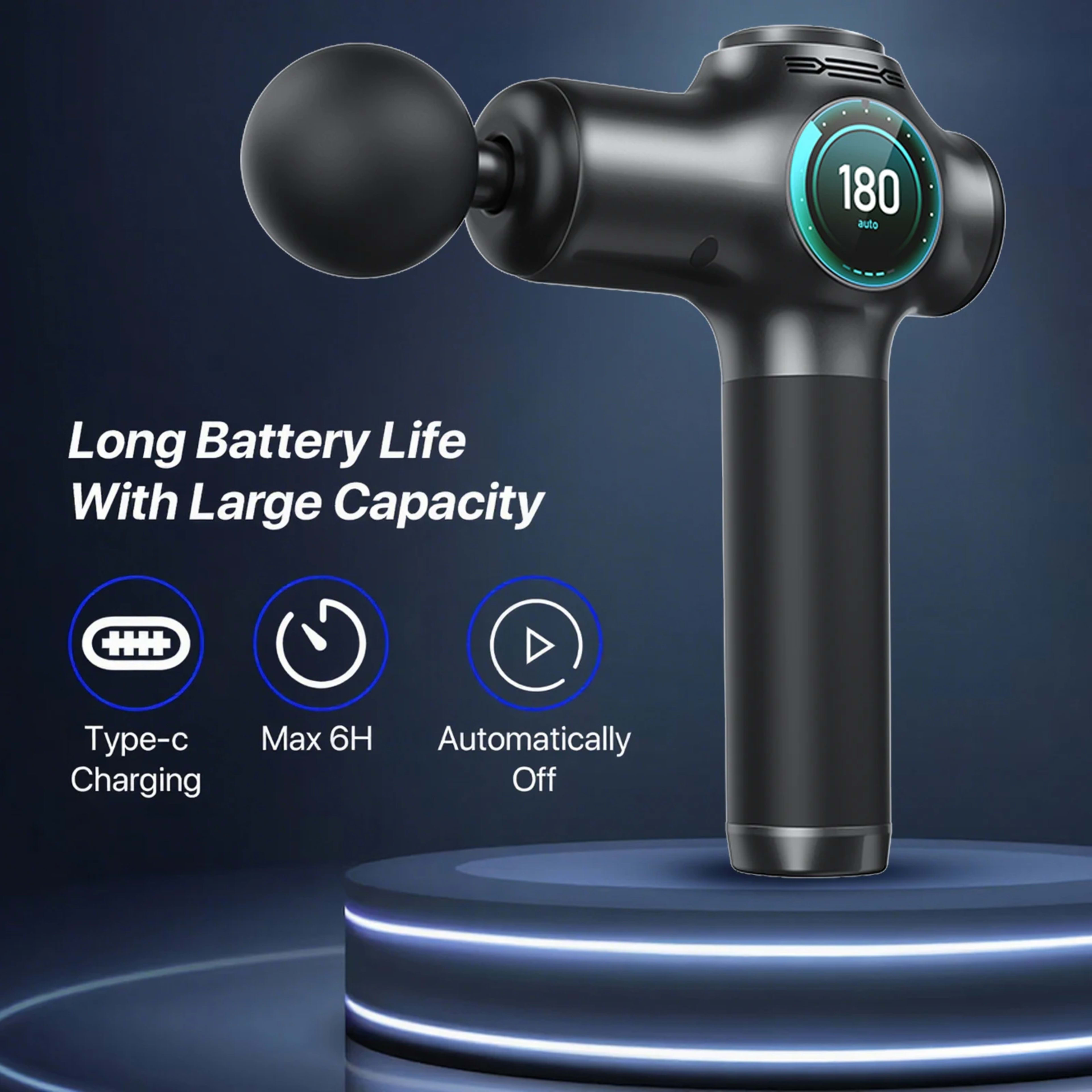Massage  gun，Deep Tissue Massager Gun ，Percussion Massager for Pain Relief with 8 Massage Heads &99 Speeds 2