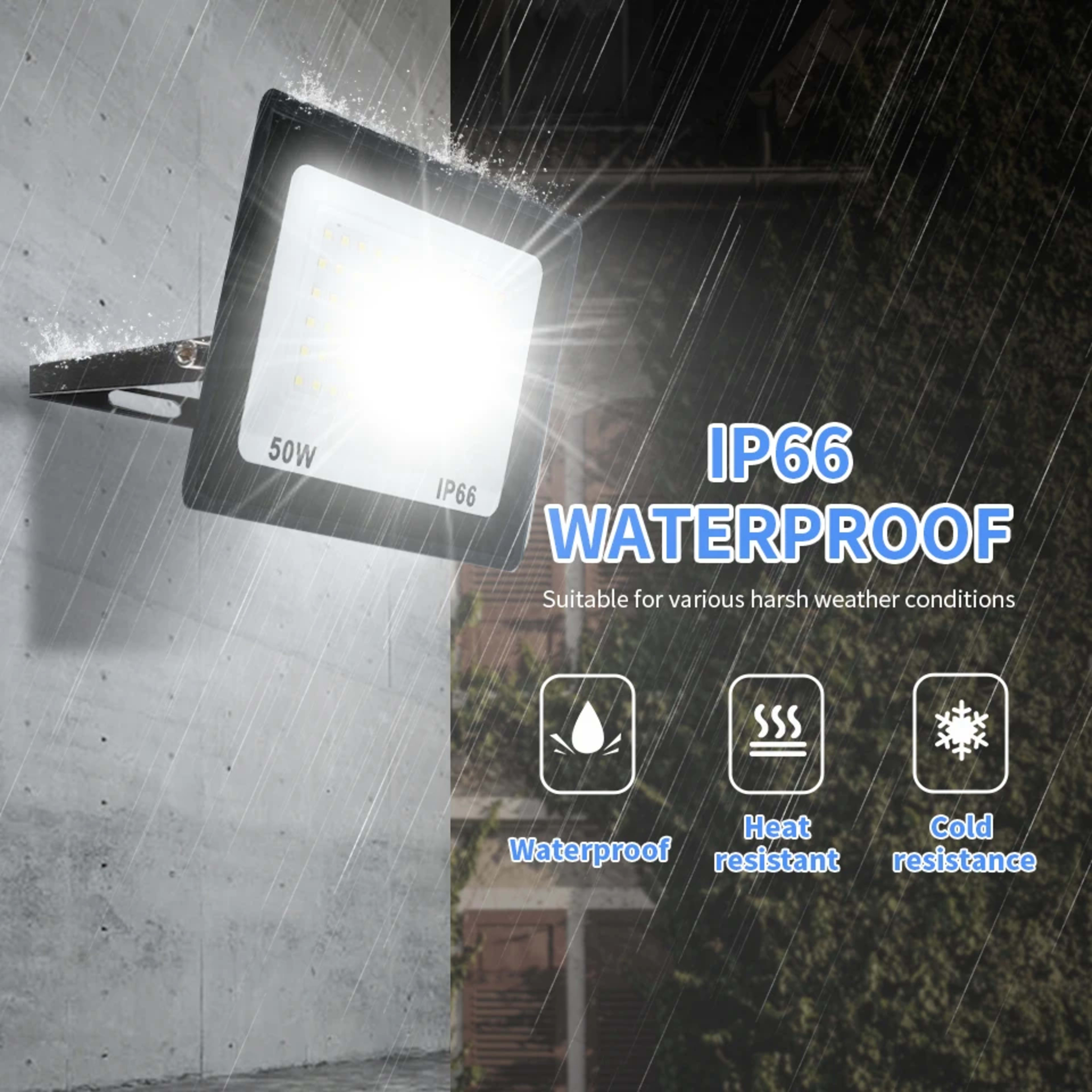 LED Flood Light 10W 20W 30W 50W 100W AC 220V LED Floodlight IP66 Waterproof Reflector Spotlight Street Light Outdoor Gar 4