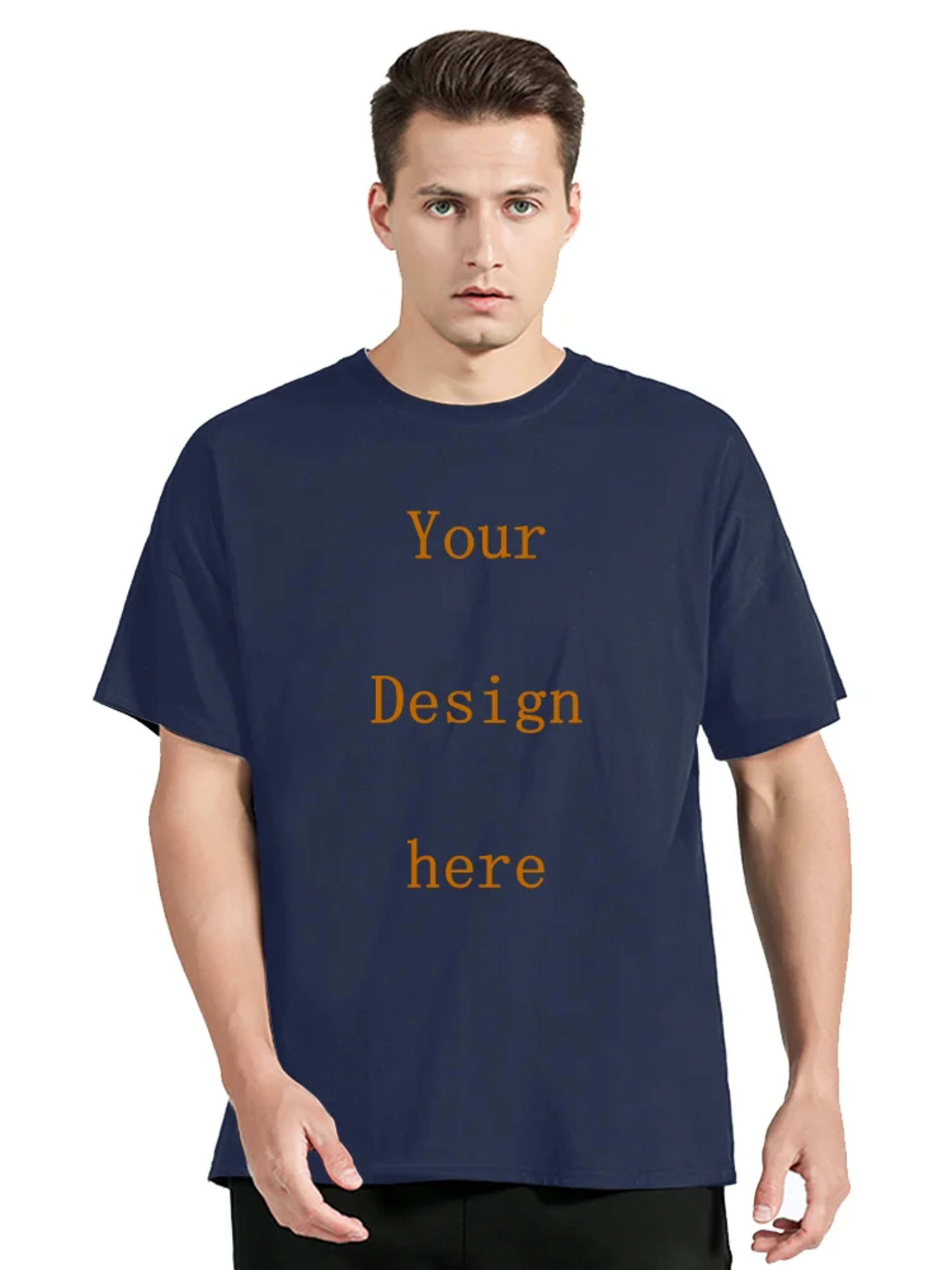 Men's Cotton T-shirt Personalized Your Design Here Custom Text Tshirt for Men Add Your Own Design Fashion T Shirt Men Cl 4