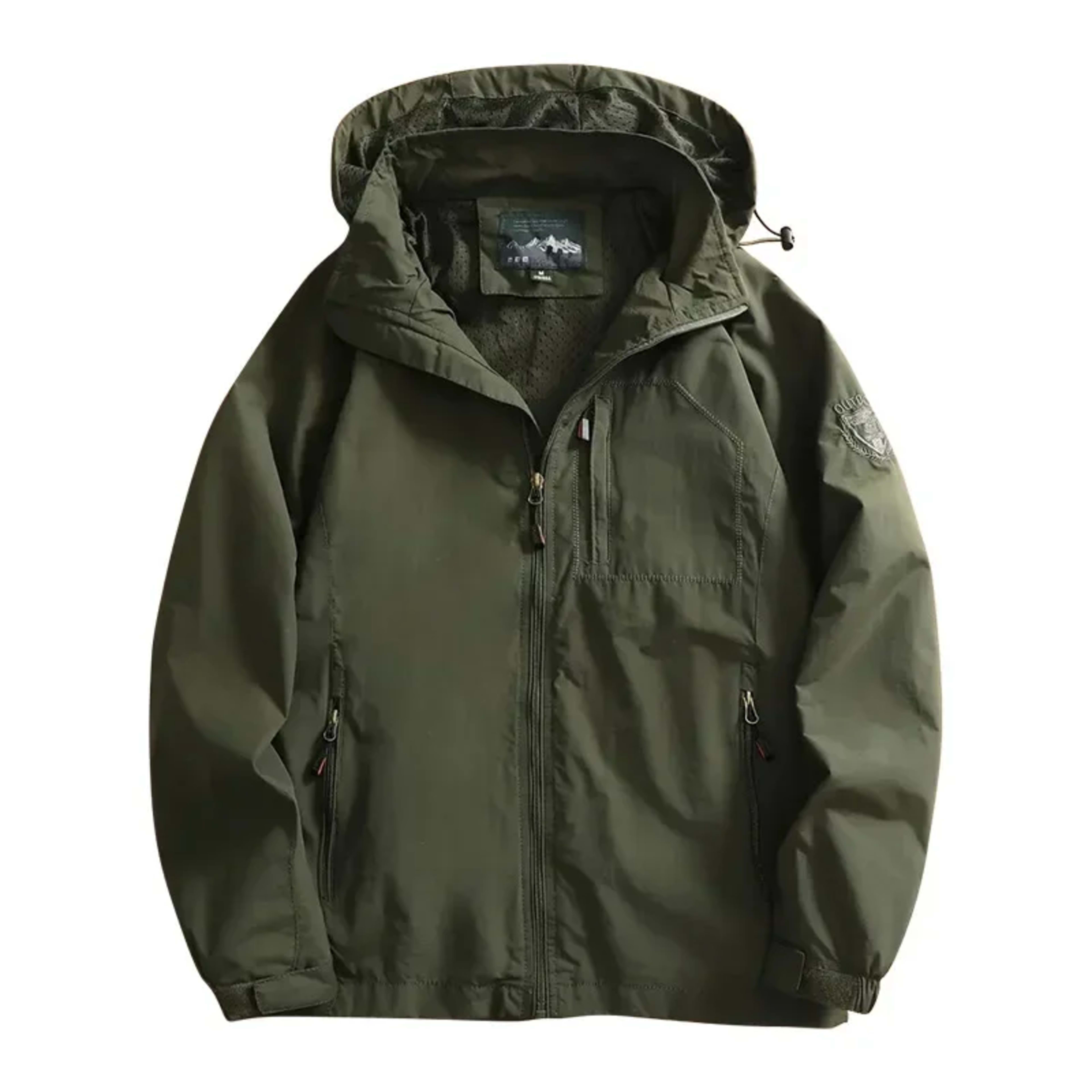 Men's Jacket Spring and Autumn Three Proof Fashion Casual Loose Hooded Professional Outdoor Windproof Windbreaker Coat 9
