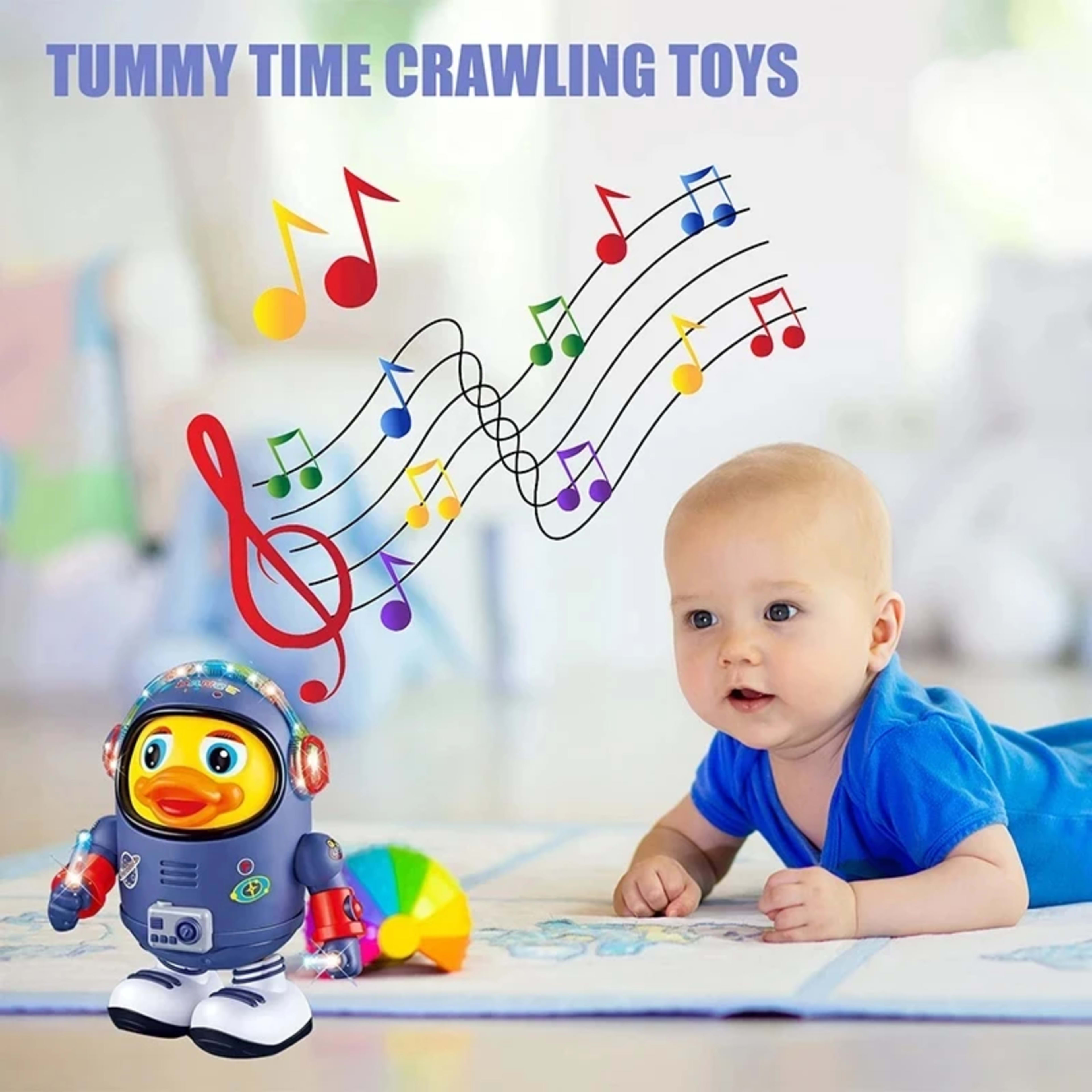Baby Duck Toy Musical Interactive Toy Space Elements for Infants Babies Kids Gifts Electric with Lights and Sounds Danci 6