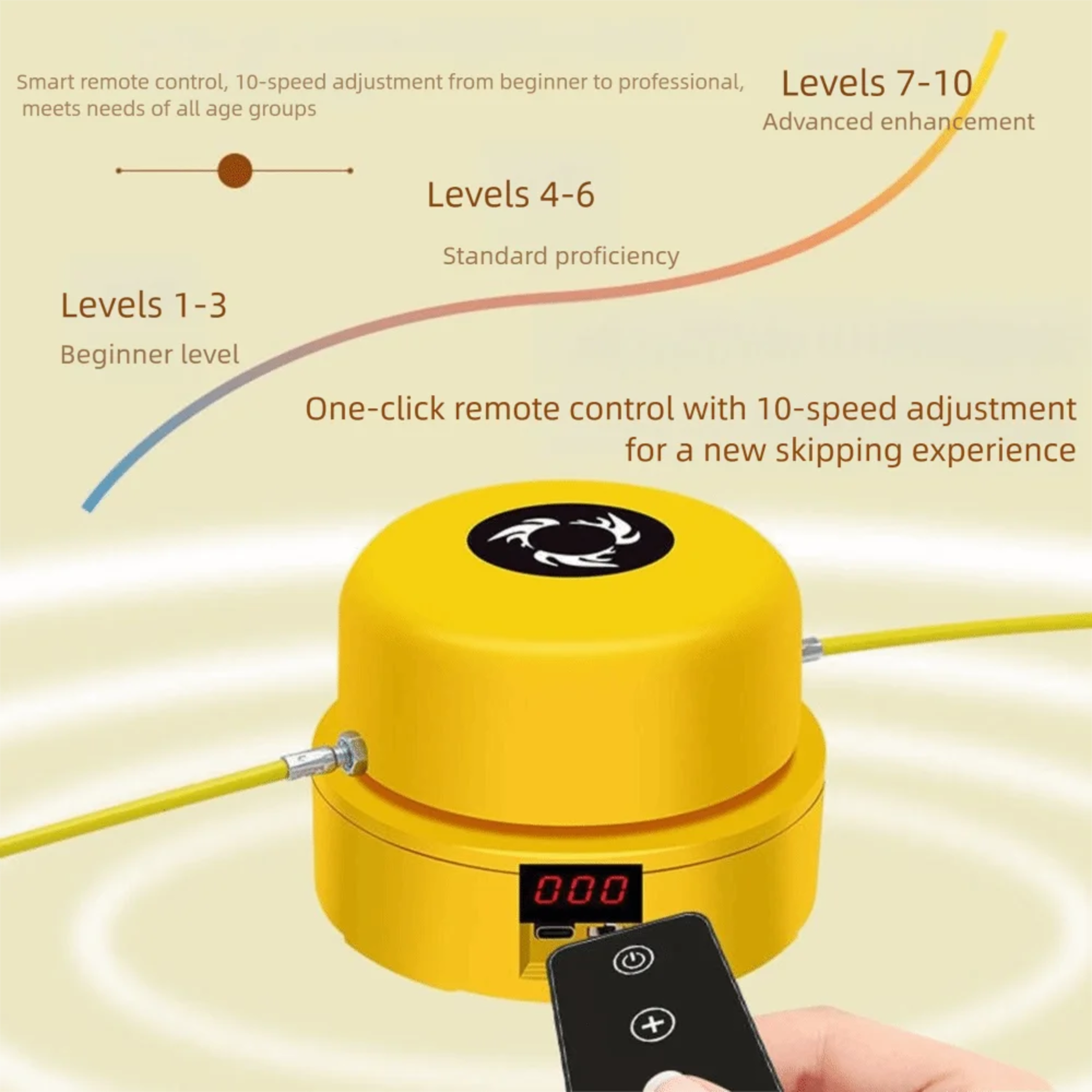 Fitness Equipment Electric Skipping Rope Machine Fun Sports Multi-Person Jump Rope Machine Auto Count Remote Control 4