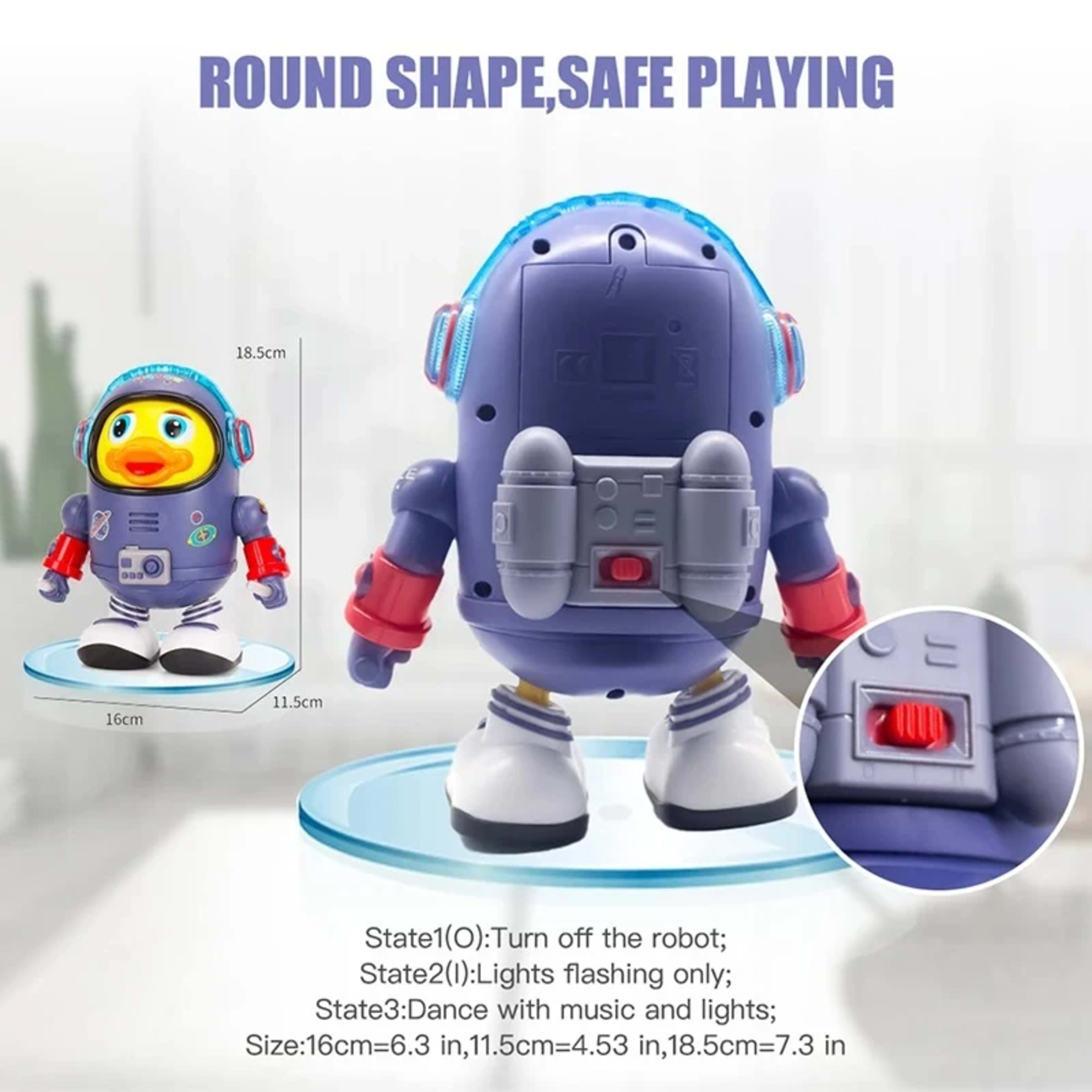 Baby Duck Toy Musical Interactive Toy Space Elements for Infants Babies Kids Gifts Electric with Lights and Sounds Danci 4