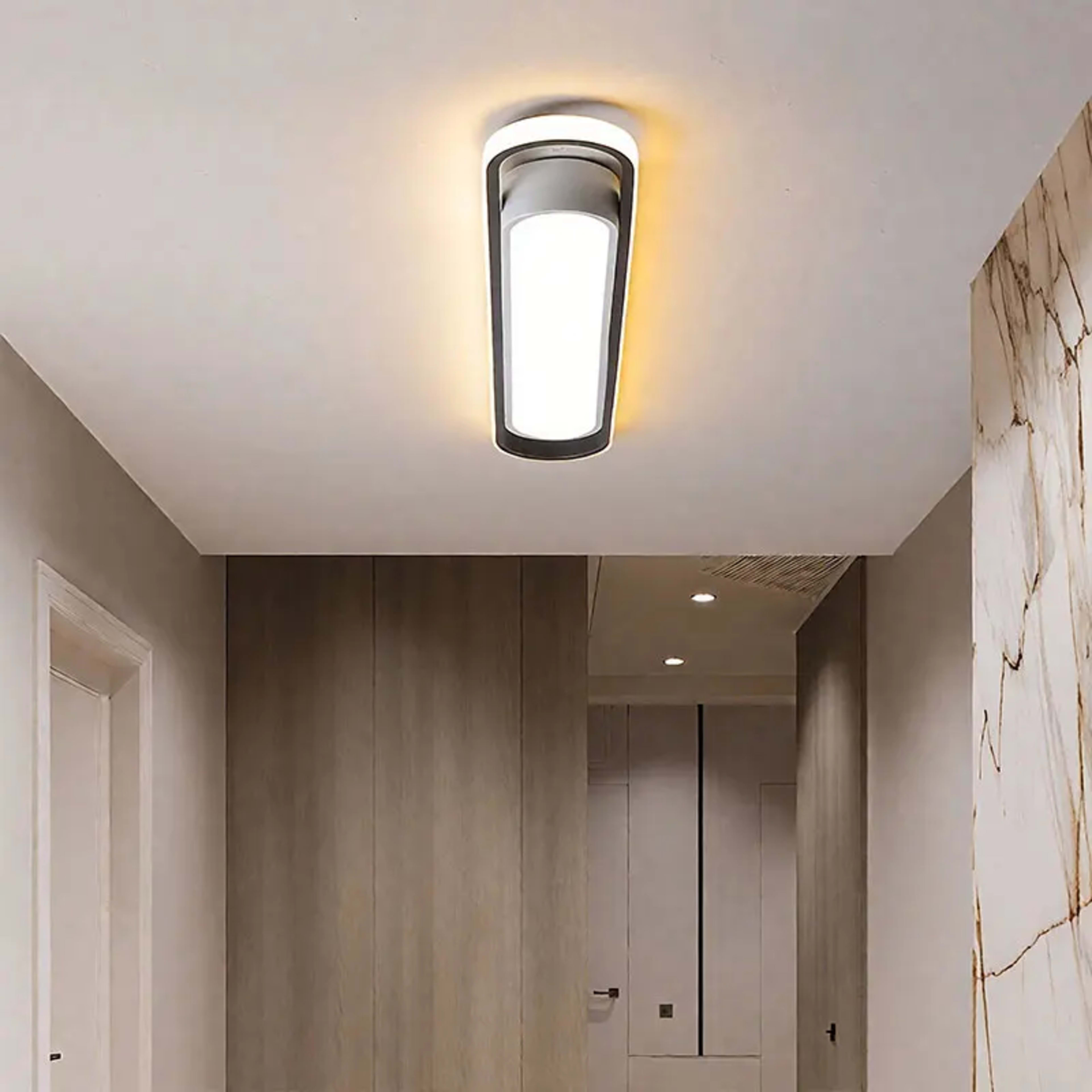 LED Modern Ceiling Light 220V Oval Strip Light Home Decor Corridor Light for Stairwells Balcony Living Room Lighting Fix 2