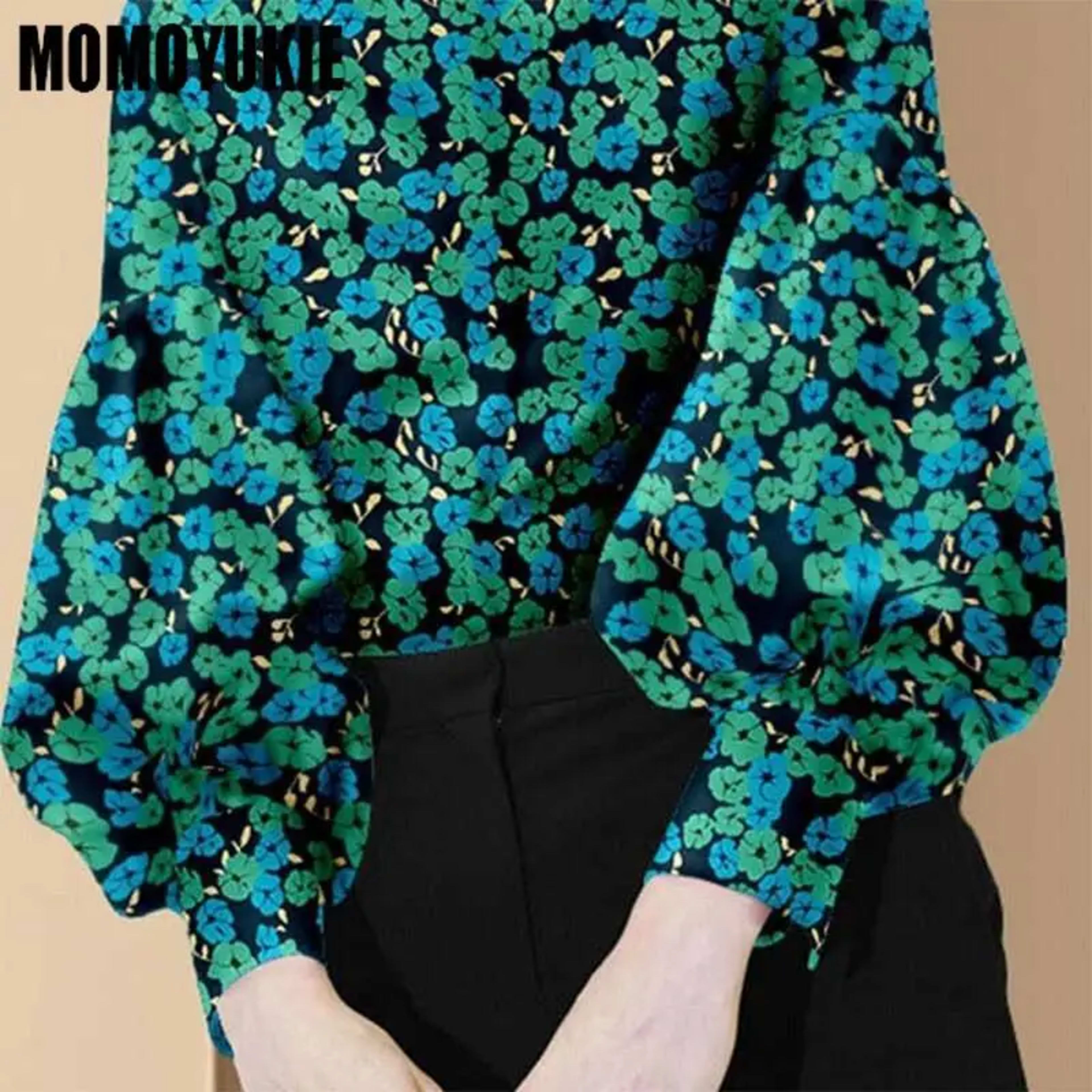 blusas mujer de moda 2022 summer Top female women shirts Women's plaid printed shirt Blouses tops Long sleeve Chic woman 6