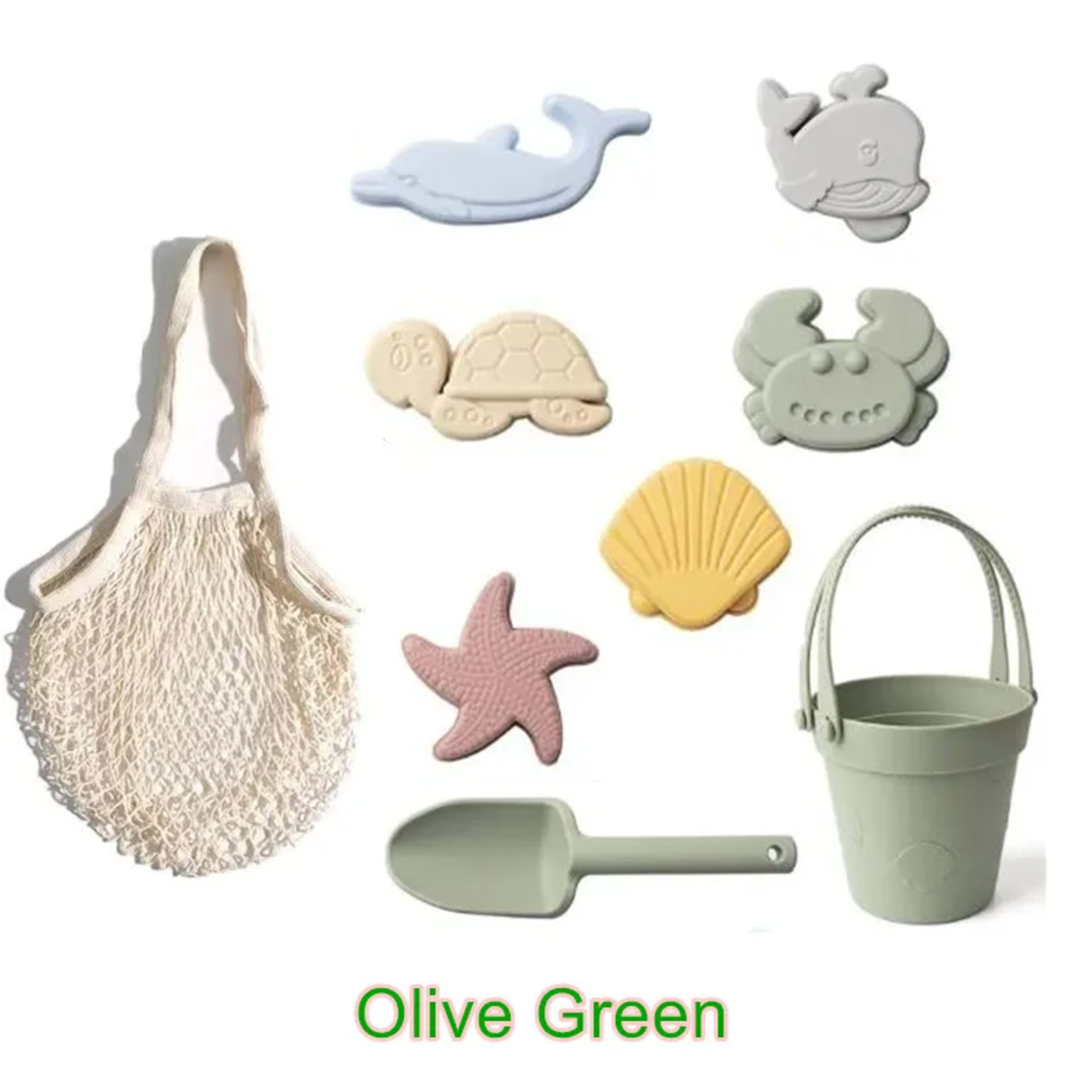 Kids Silicone Beach Toys for Kids Baby Sandbox Beach Toy Set with Bucket Shovel Other Accessories Water Game Play Outdoo 17