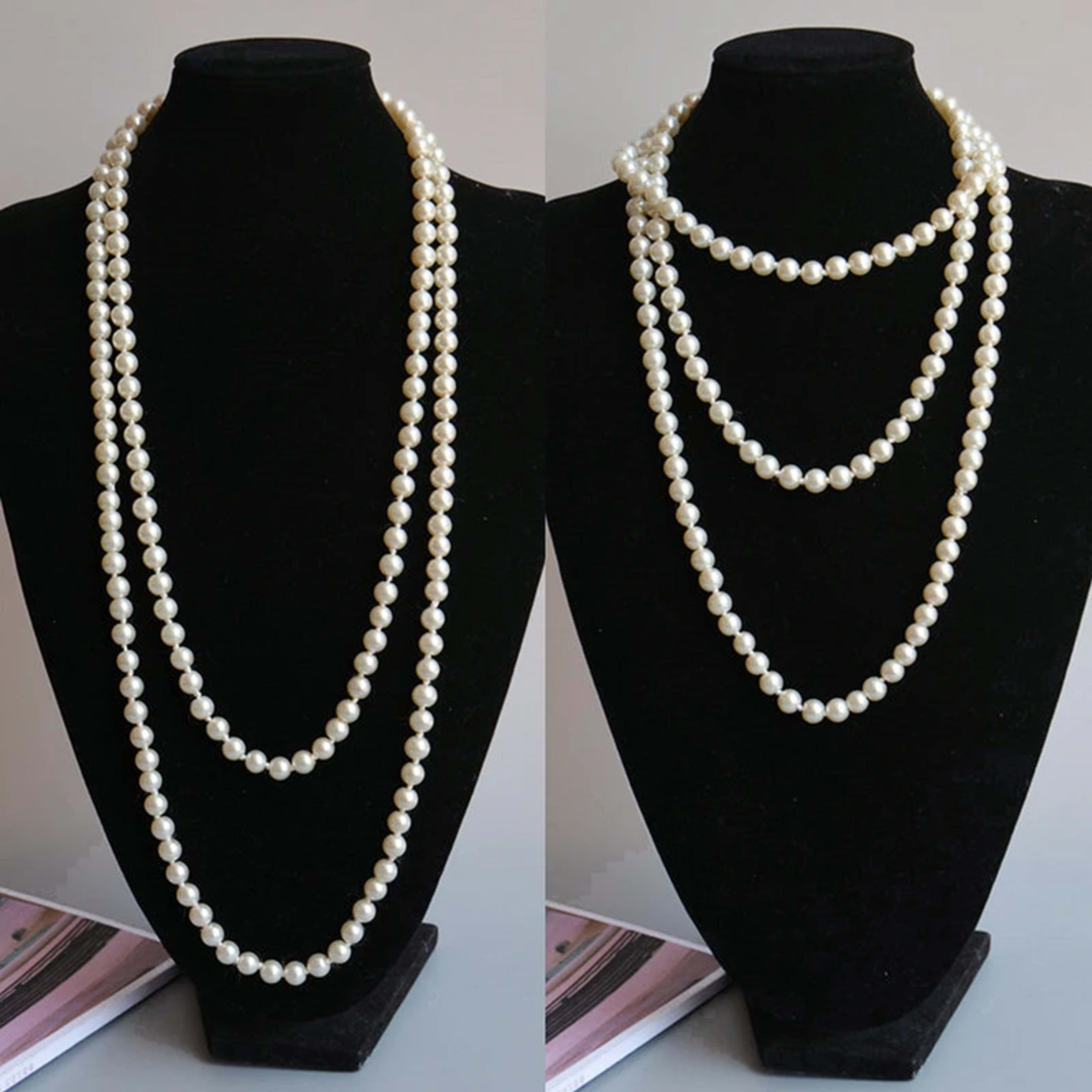 2025 New Fashion Women Jewelry Pearl Bead Necklace Long Sweater Chain Necklace For Women Dress Accessories Gift For Girl