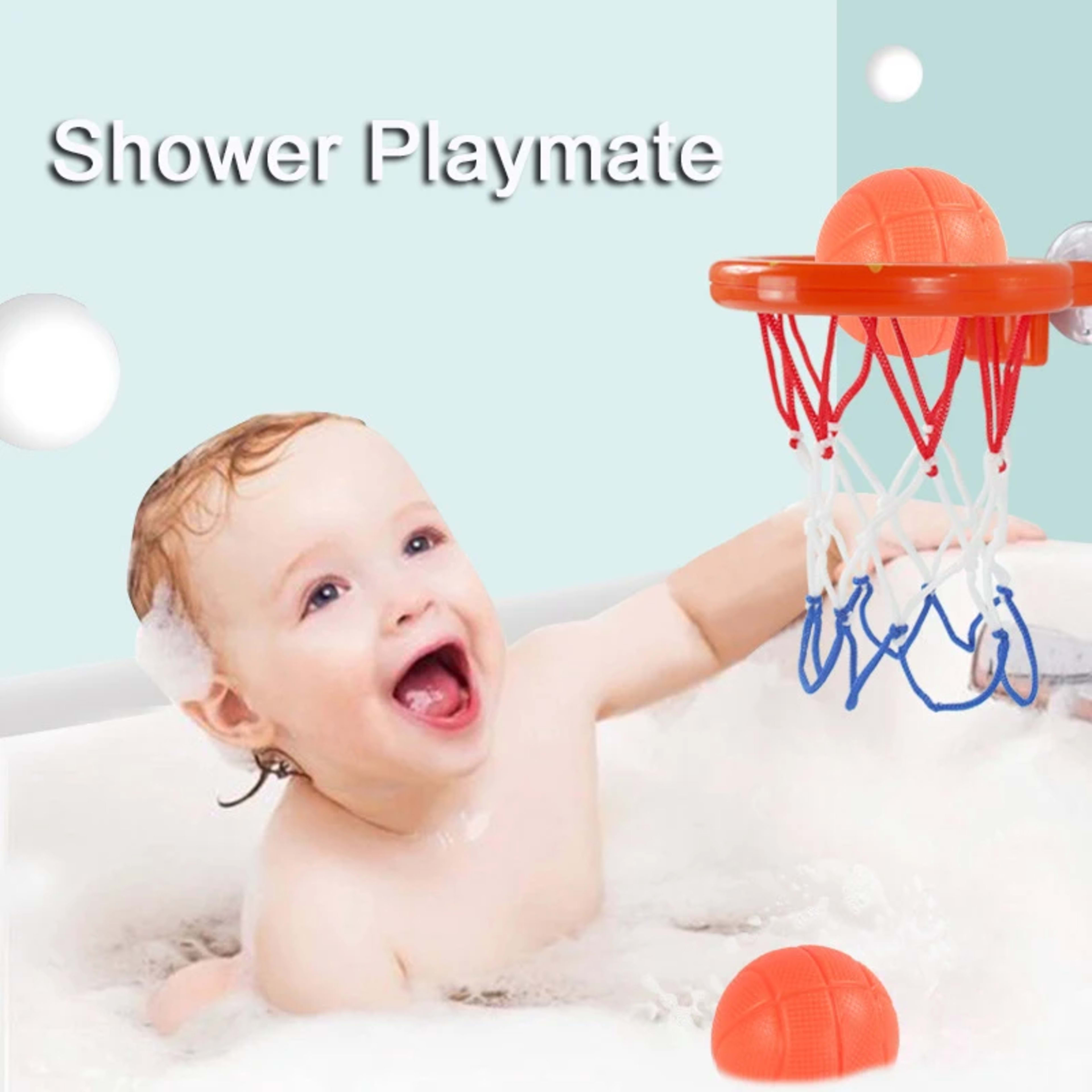 Baby Bath Toy Mini Shooting Basket Frame Toys Bathtub Shooting Basketball Play Water Game Toy Set with 3 Balls for Kids  2