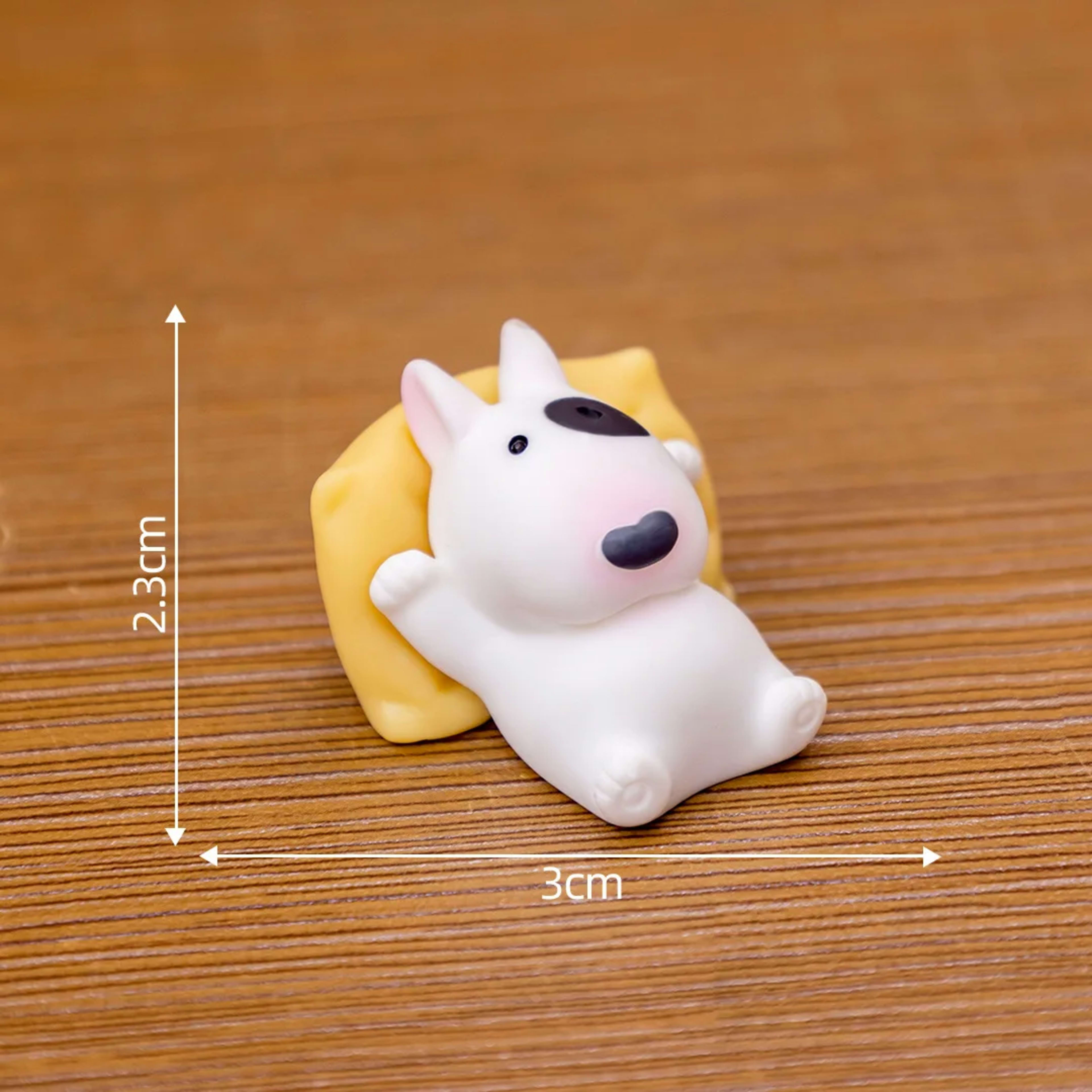 Bull Terrier Universal Car Accessories Interior Adorable Dashboard Figurine with Relaxed Pose Ornament for Tesla BMW Hyu 4