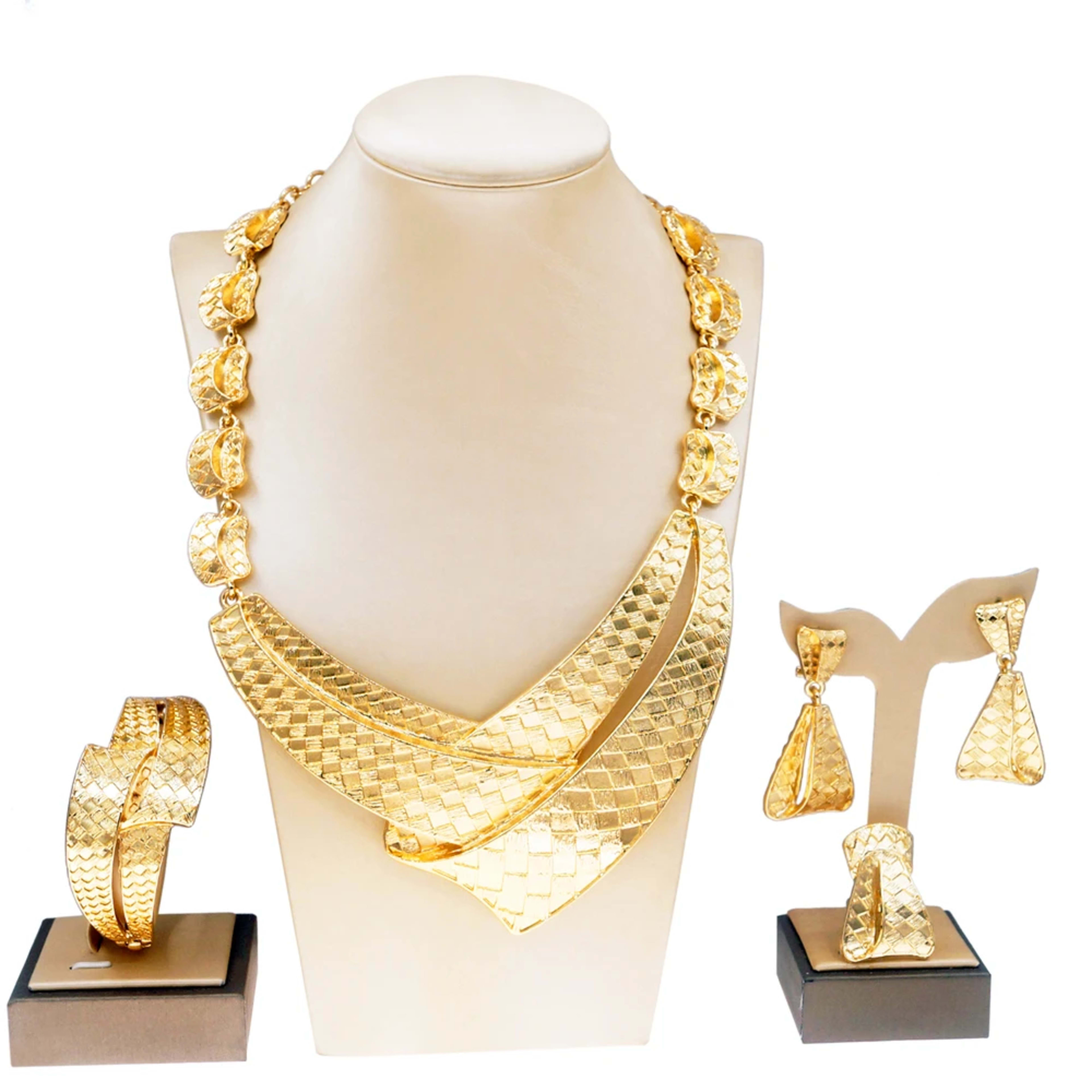 Jewelry For Women Necklace Rings Earrings Bracelet Set Fashion Simple Pendant Everyday Wear Nigerian Weddings  Jewelry G 6