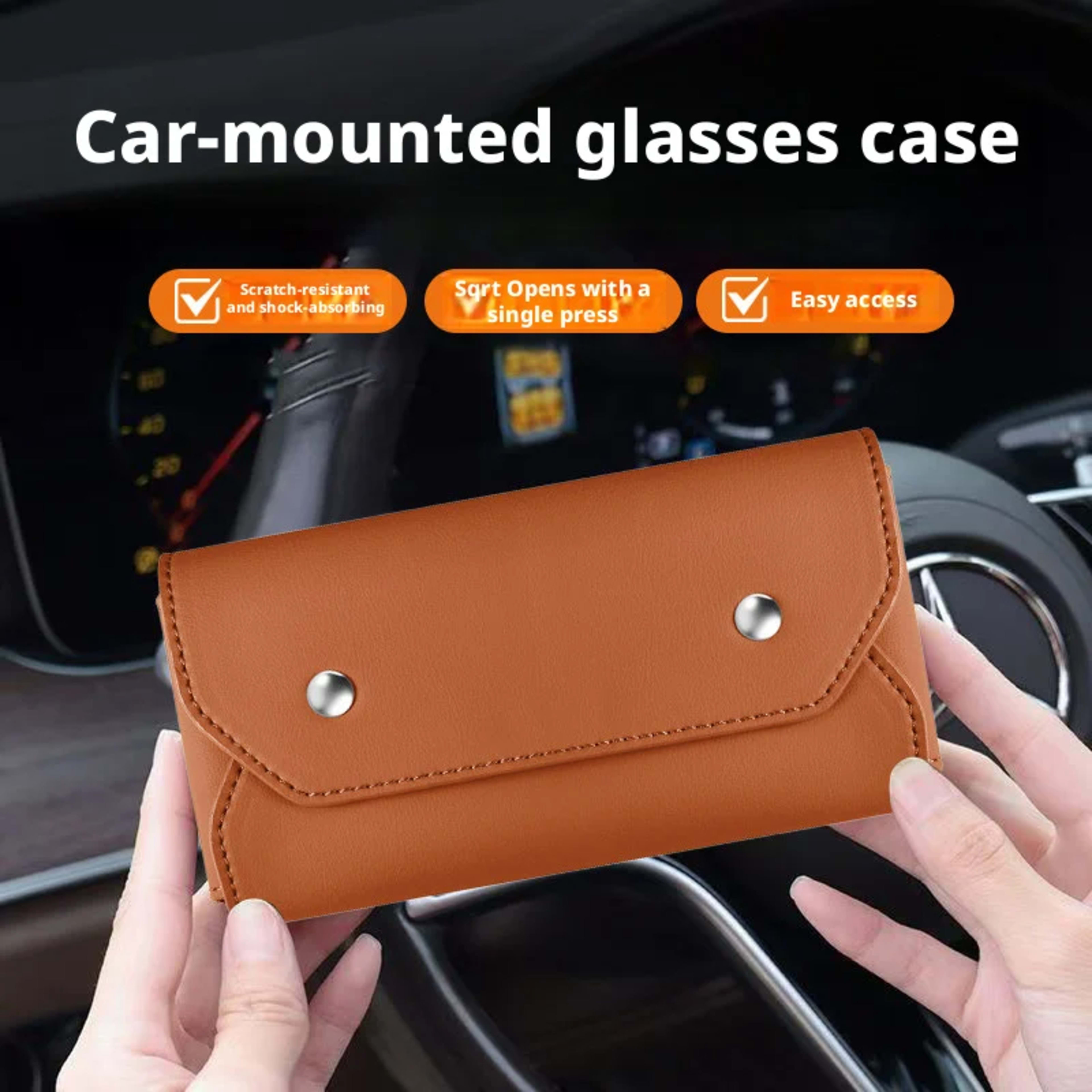 Car glasses case, magnetic car accessories, glasses clip, sun visor, multifunctional sunglasses, sunglasses case, car ac 1