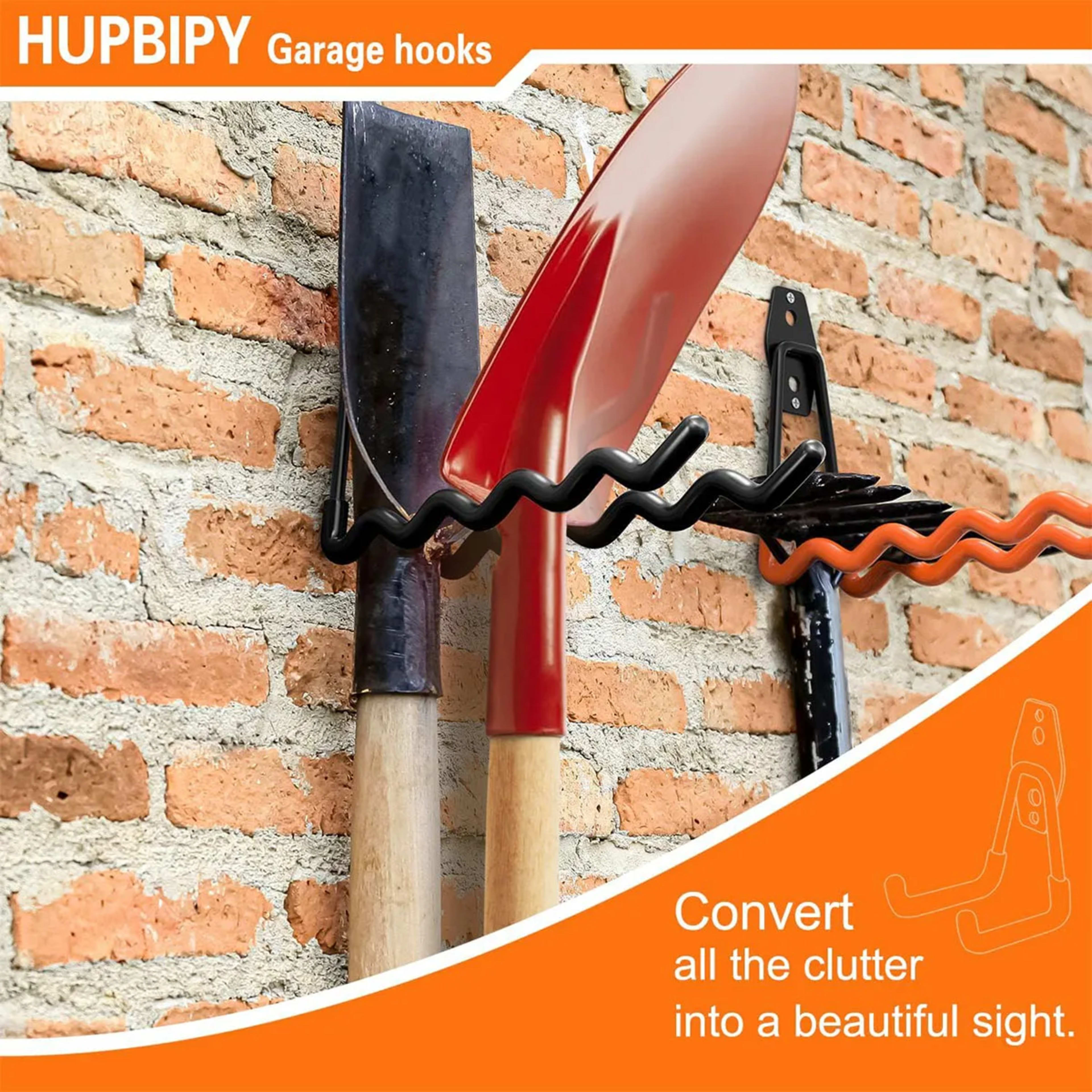 Garage Storage Utility Hooks,Garage Garden Tool Organizer,Hanging Utility Wall Mount Hooks,Heavy Duty Tool Storage Organ 4