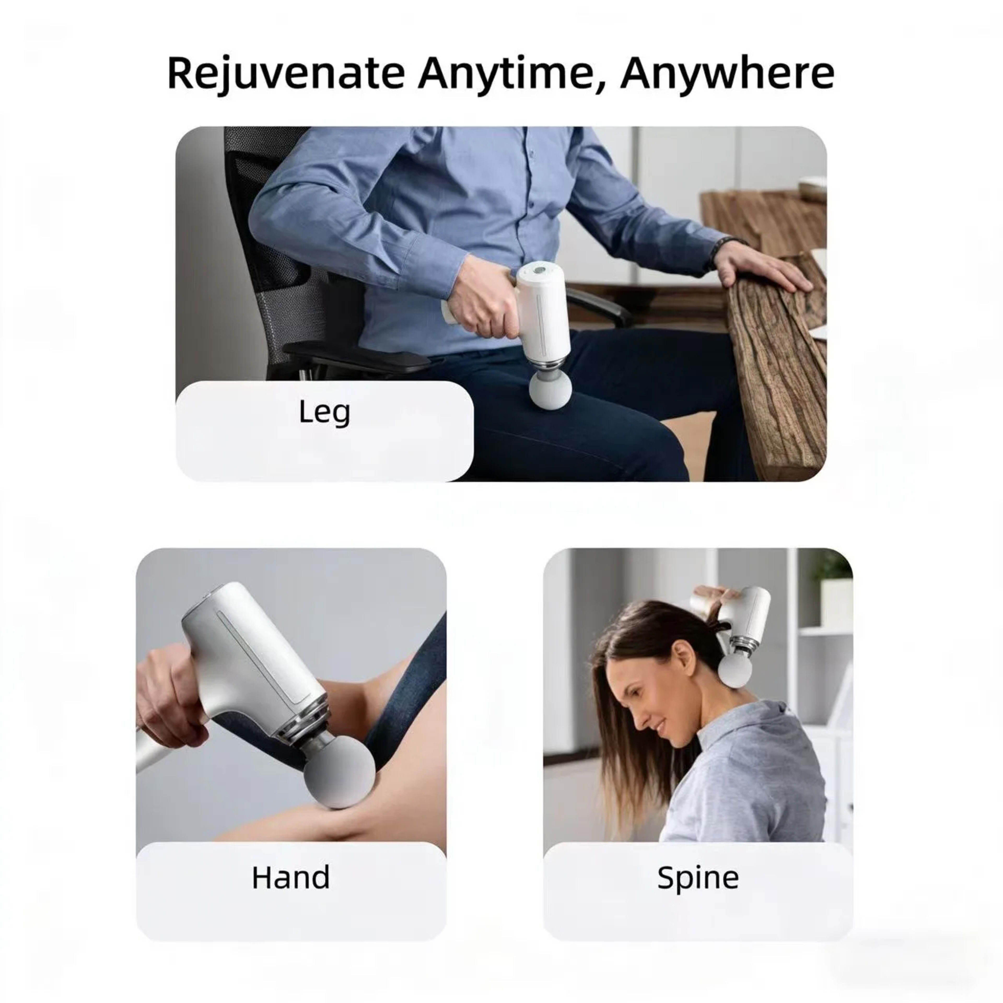 Portable Massage Gun with 4 Interchangeable Heads & LED Display - Full Body Percussion Massager for Deep Muscle Relaxati 6