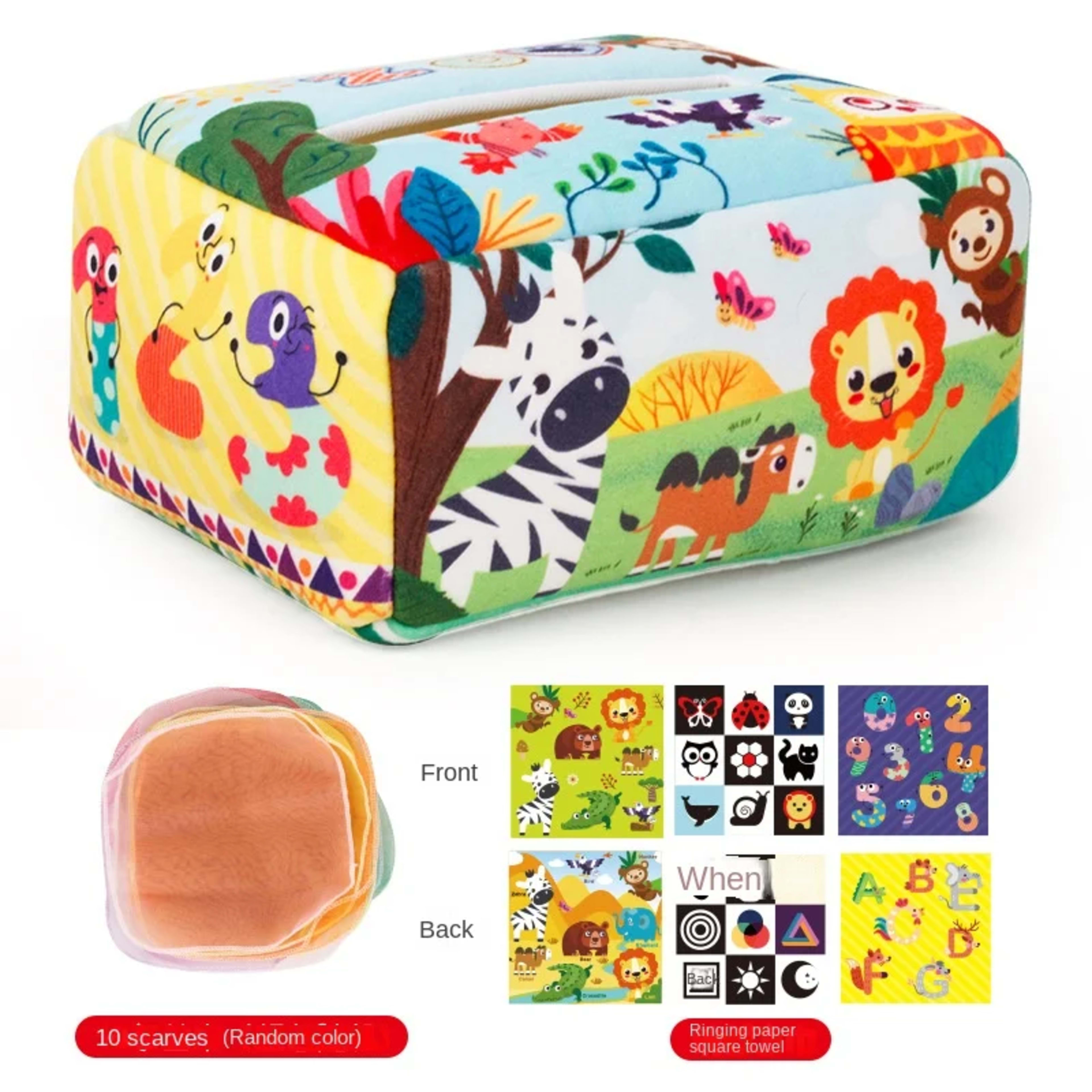 Baby Montessori Toy,Magic Tissue Box,Educational Learning Activity Sensory Toy For Kids Finger Exercising  Busy Board Ba 5