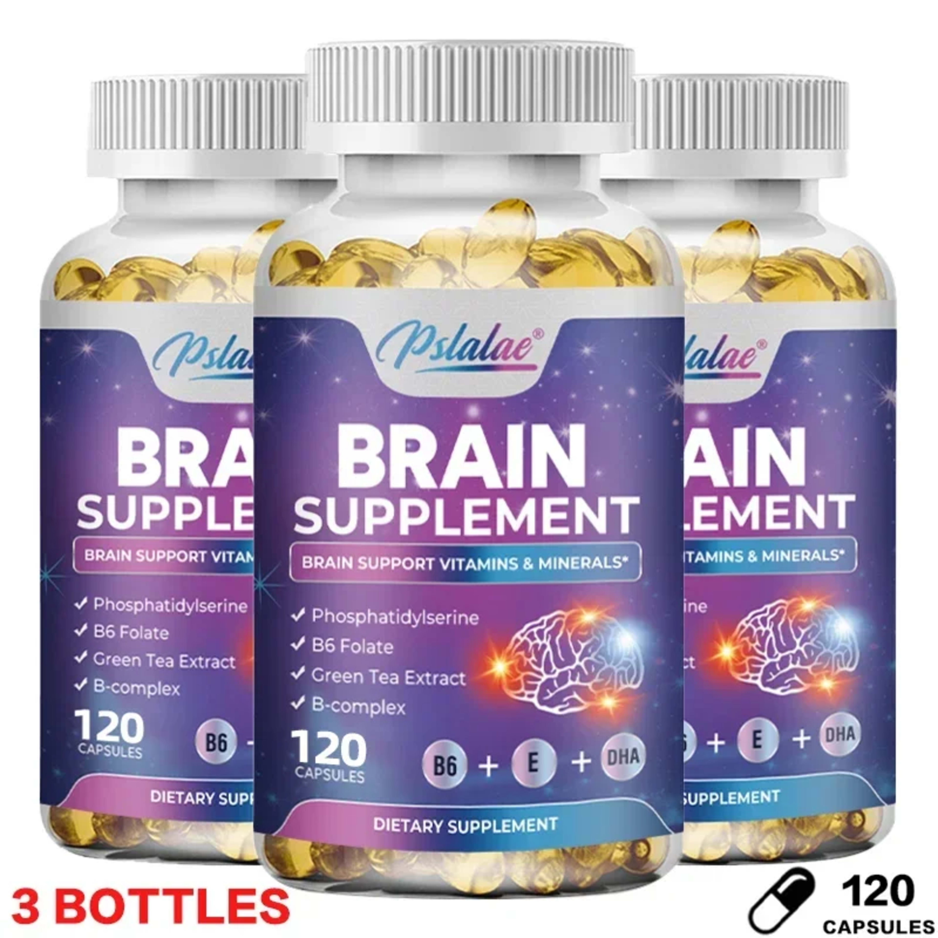 Brain Supplement - Contains B Vitamins To Support Brain Health, Improve Cognitive Function, and Enhance Memory and Conce