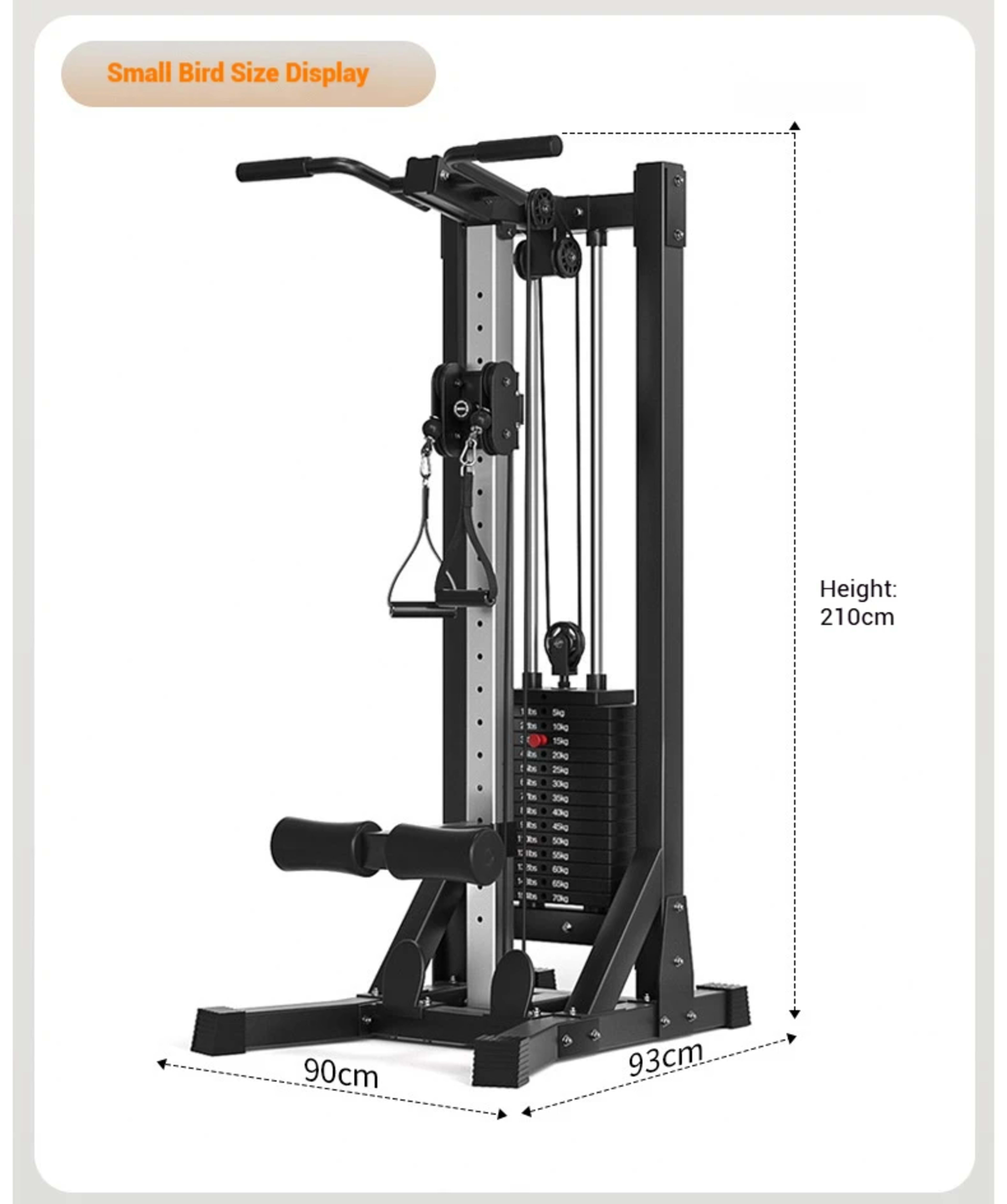 Household multi-functional gantry fitness equipment, unilateral bird's flight, high and low pull comprehensive training  5