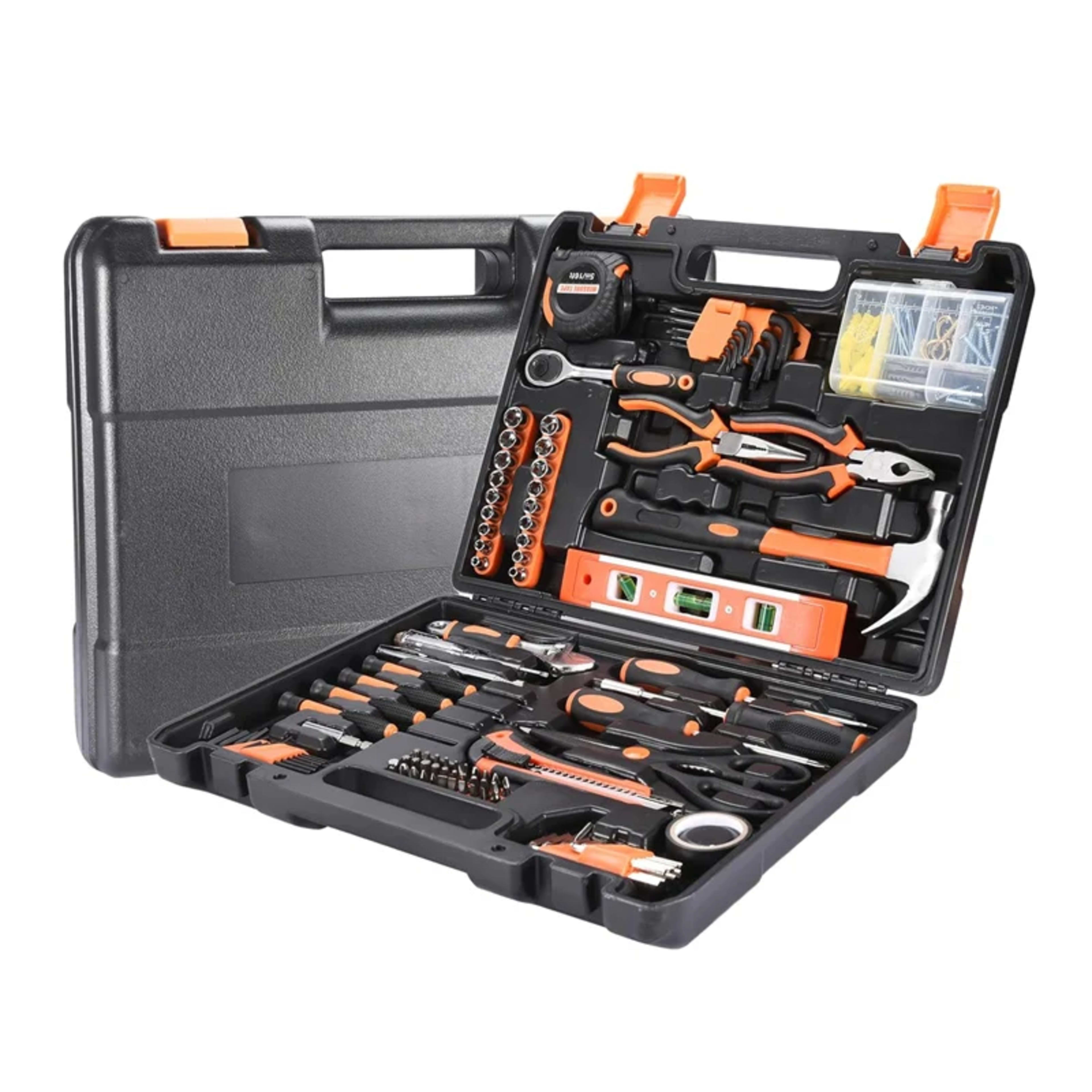Home Tool Kit with Case Tool Set for Home Ultimate Tool Box Kit with Durable Screwdrivers Pliers Hammer Wrenches and Mor 1