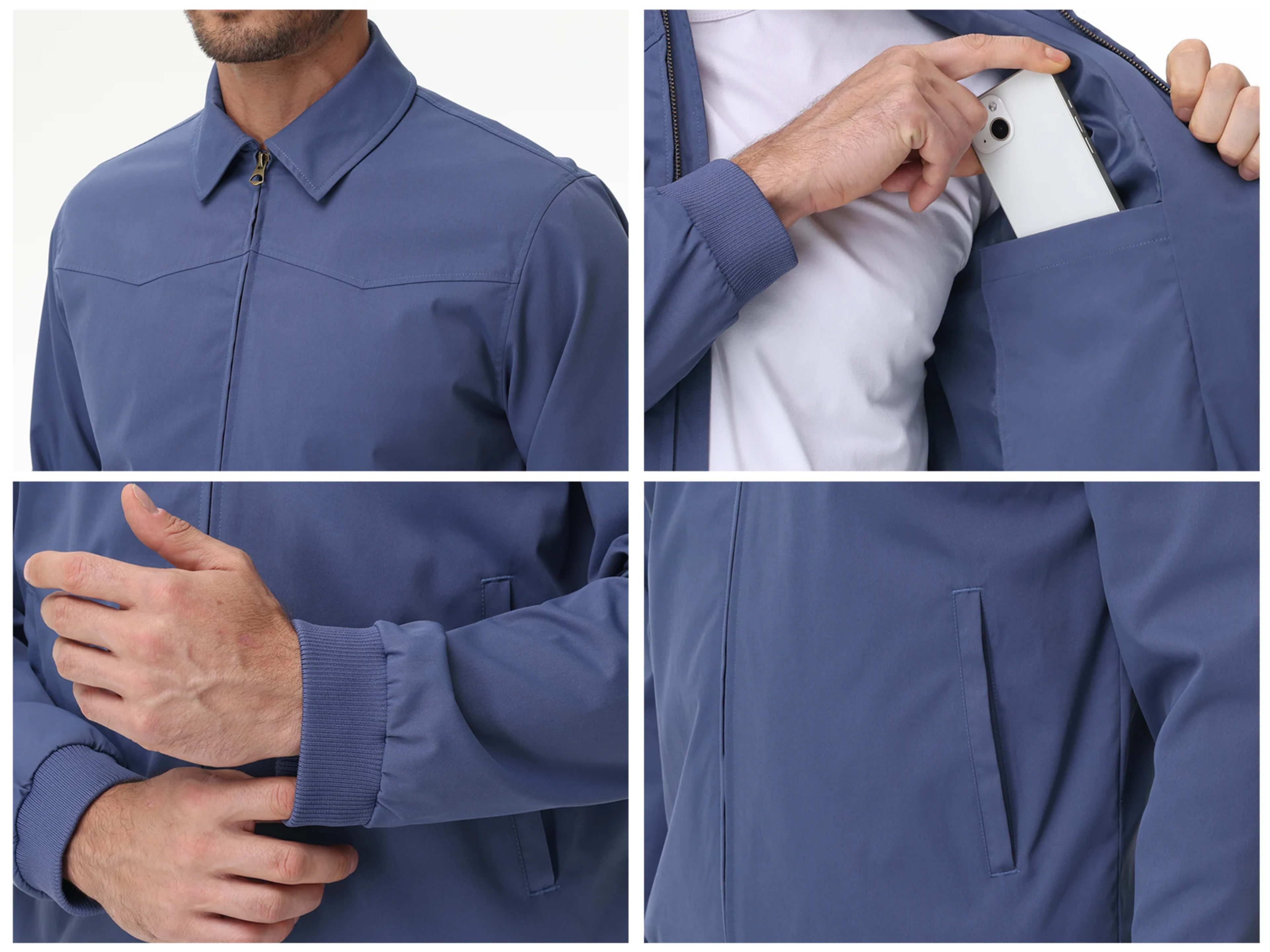 Mens Business Casua Jacket, Autumn Winter Windbreaker Waterproof Warm Coat with Inner Pocket Daily Workout A Gift for Pr 6