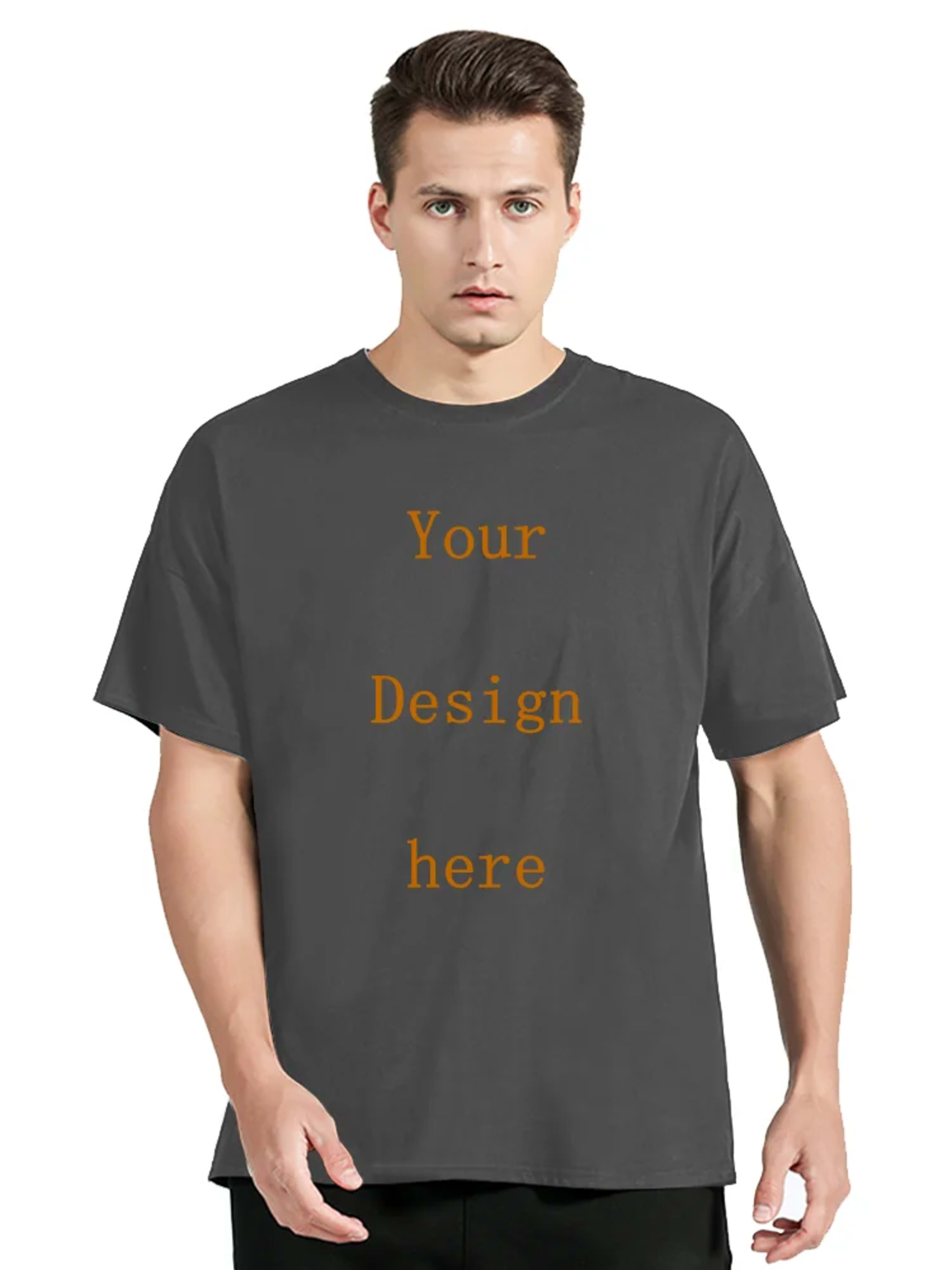 Men's Cotton T-shirt Personalized Your Design Here Custom Text Tshirt for Men Add Your Own Design Fashion T Shirt Men Cl 3