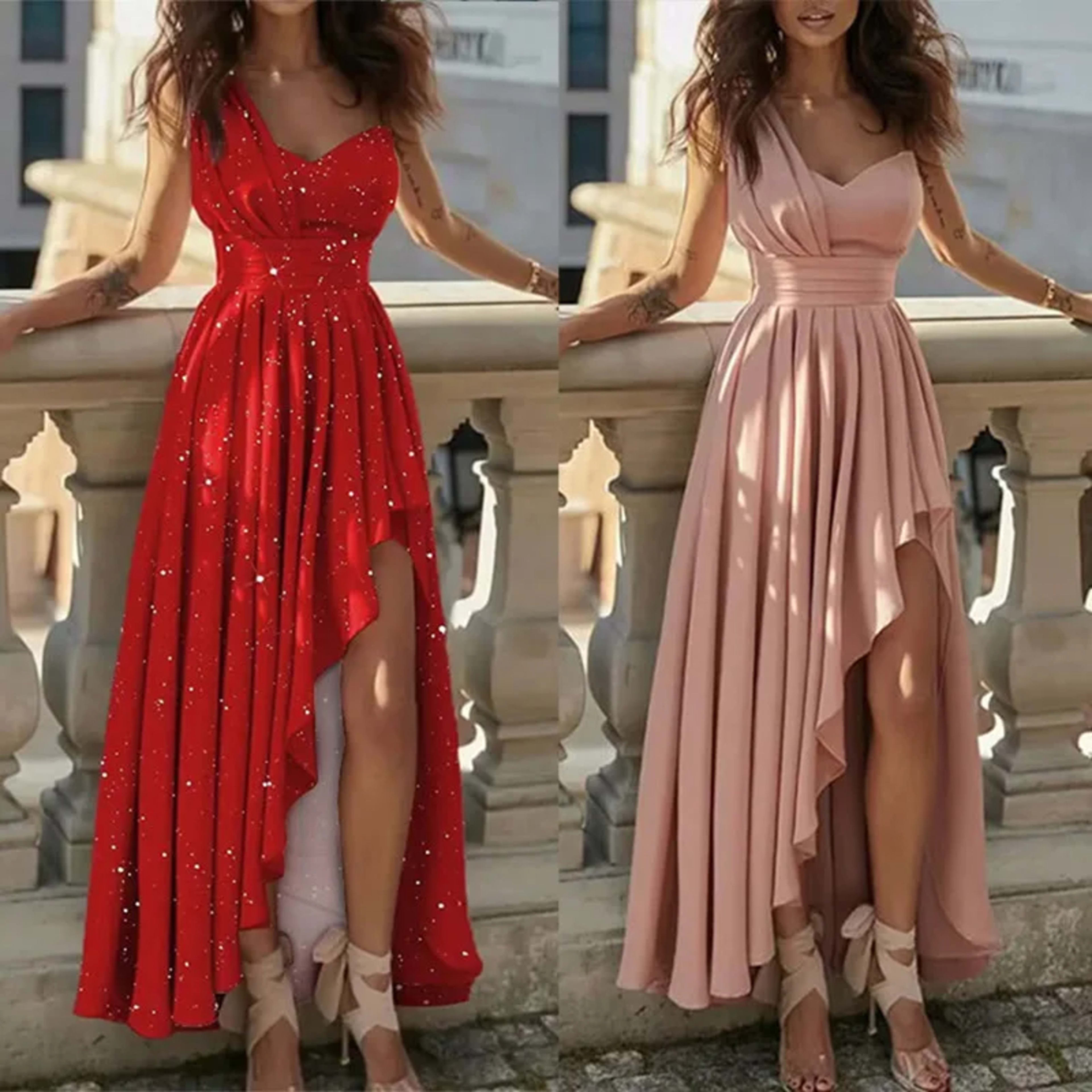 Women Evening Dresses Sexy Elegant Red Cocktail Party Chic Gala Graduation Luxury Formal Occasion Bridesmaid Gown Dress  5