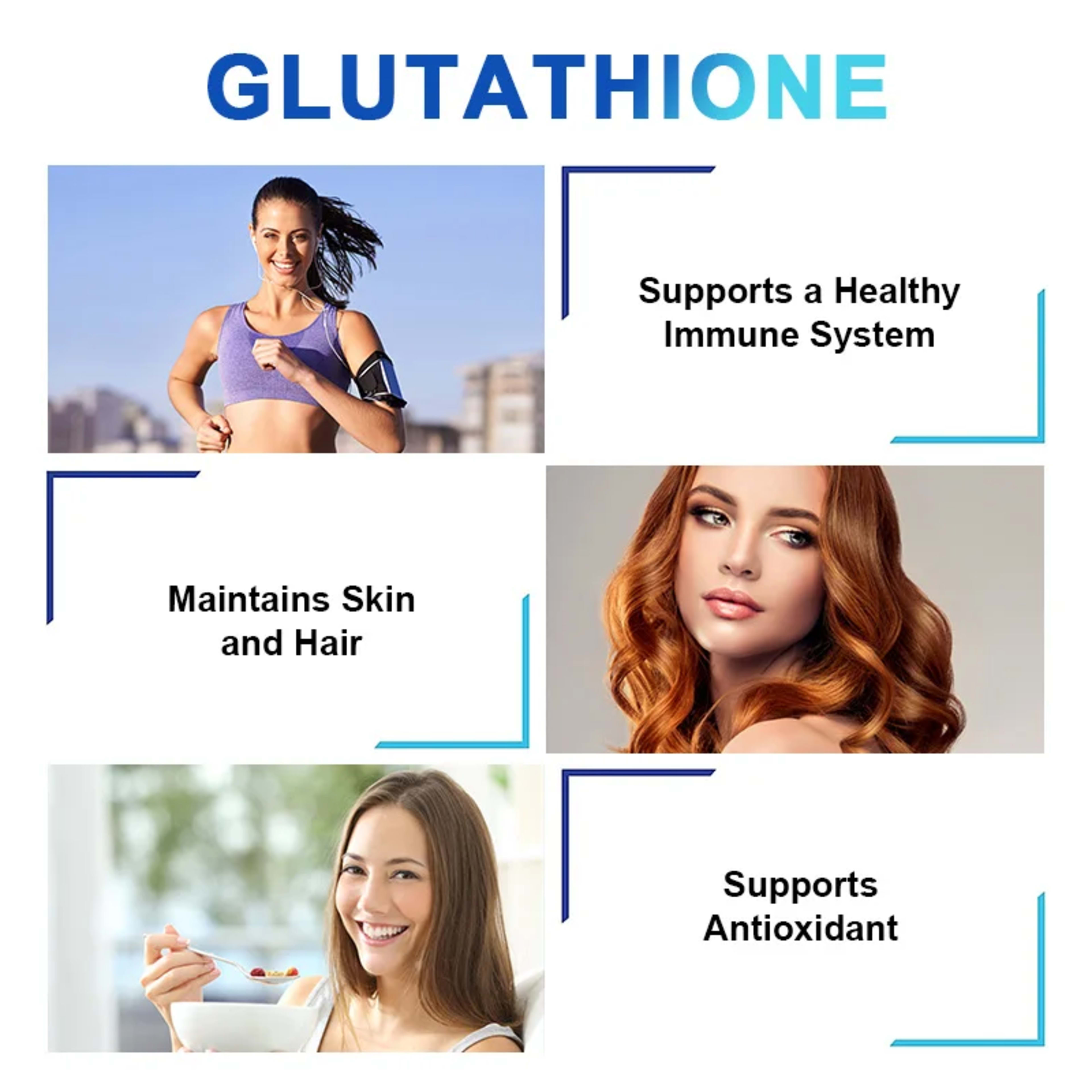 1000 mg Glutathione Supplement - Maintains Youthful - Supports Skin Health, Antioxidant Supplement, Non-GMO 5