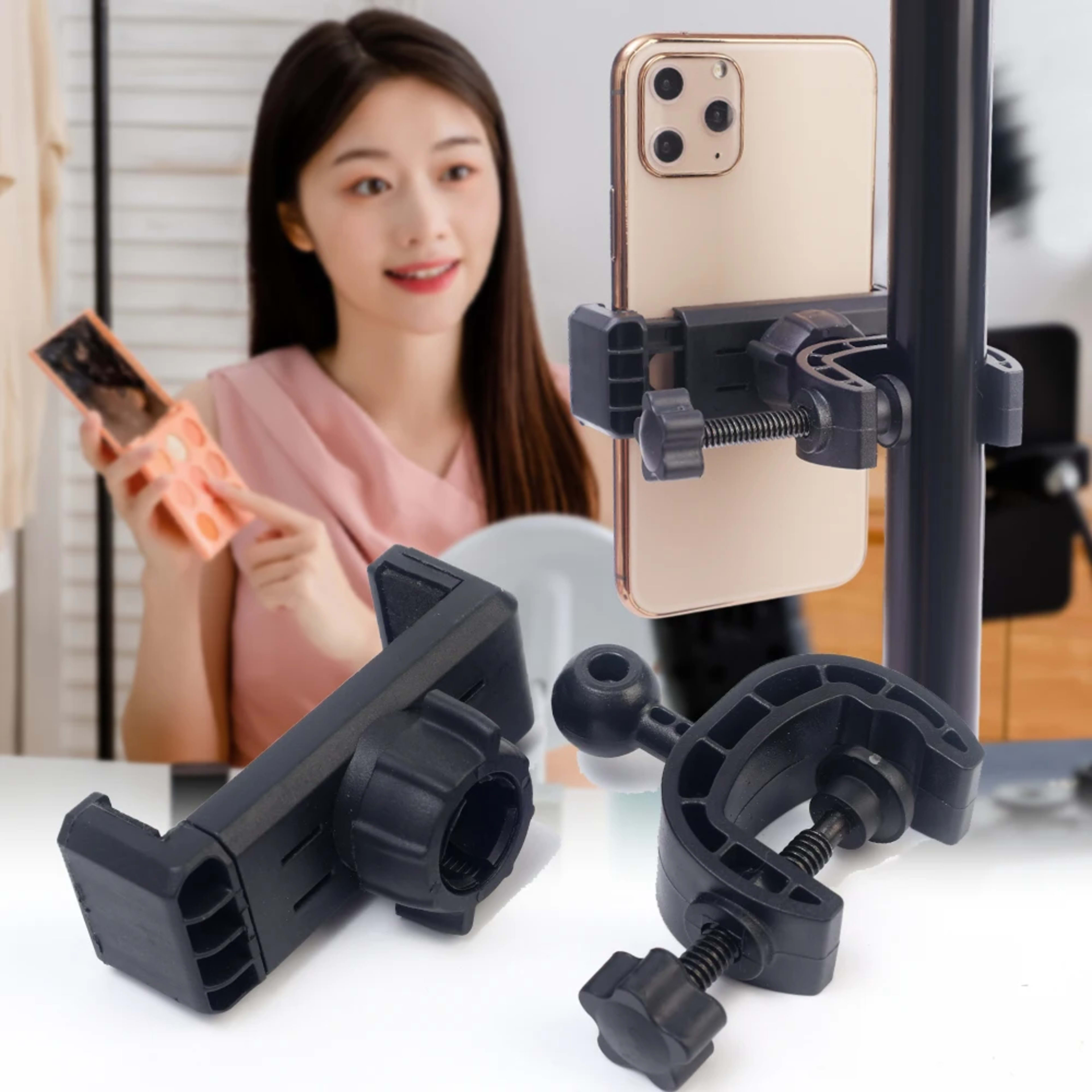 Live Multi-function Tripod Phone Bracket Universal Clip-on CellPhone Holder Webcast Fixed Clip Accessories for iPhone Sa 3