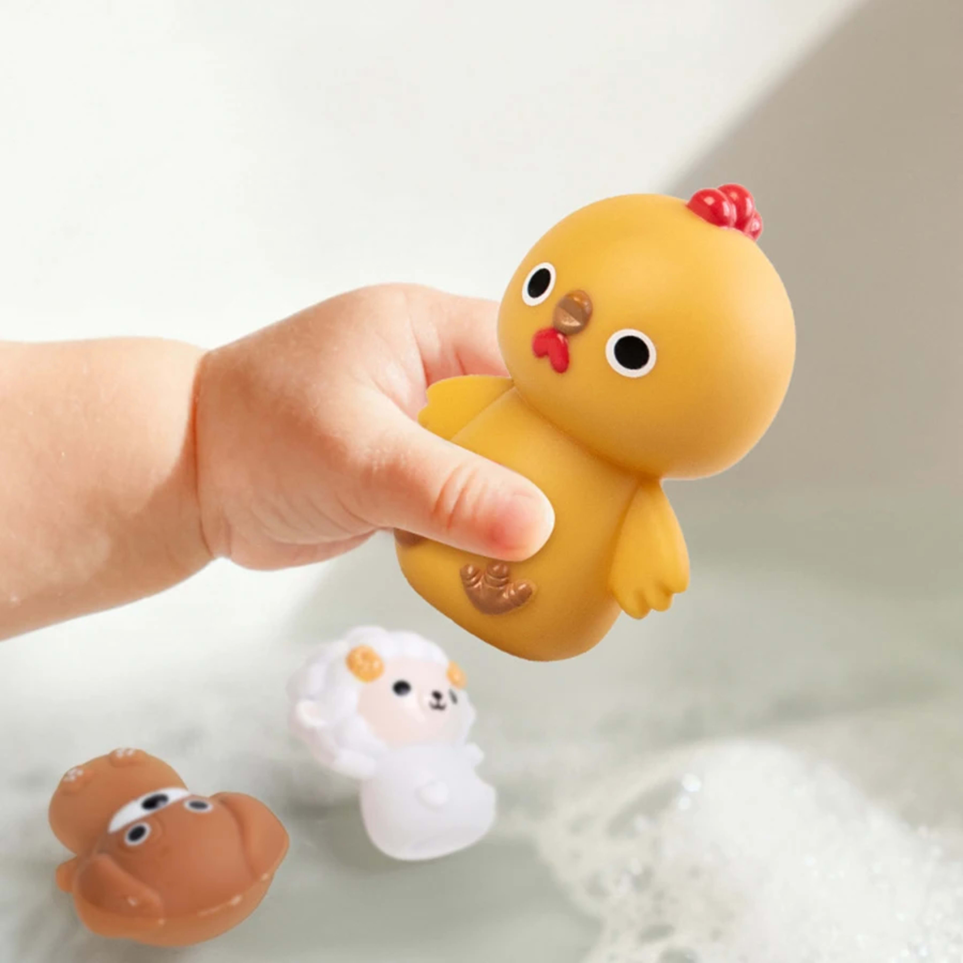 Baby Bath Toys Kids' Inertial Sliding Animal Car Soft Squishy Finger Toys Summer Play Water Toy for Children Kid 2 3 4 5 3