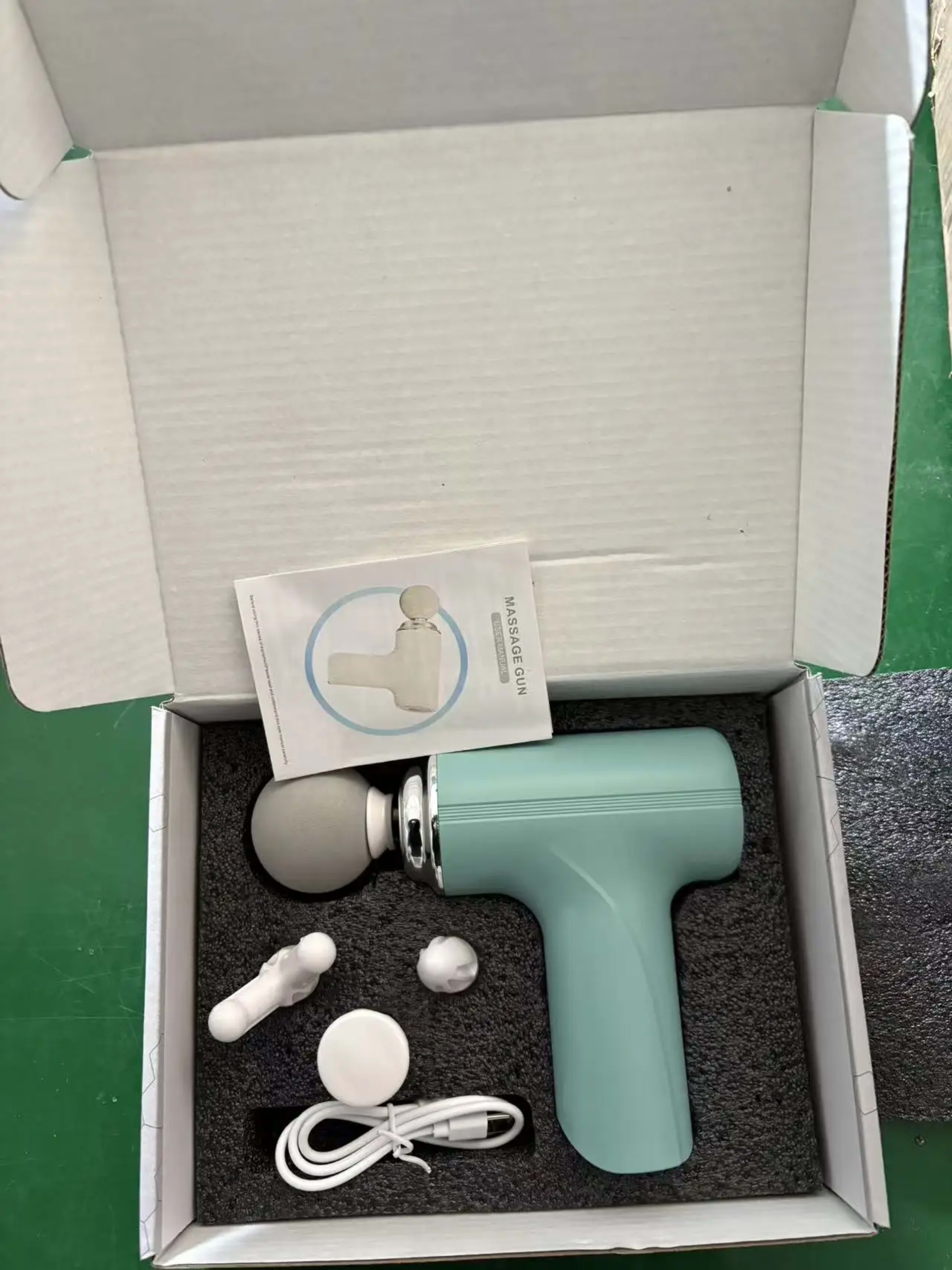 Portable Massage Gun with 4 Interchangeable Heads & LED Display - Full Body Percussion Massager for Deep Muscle Relaxati 9