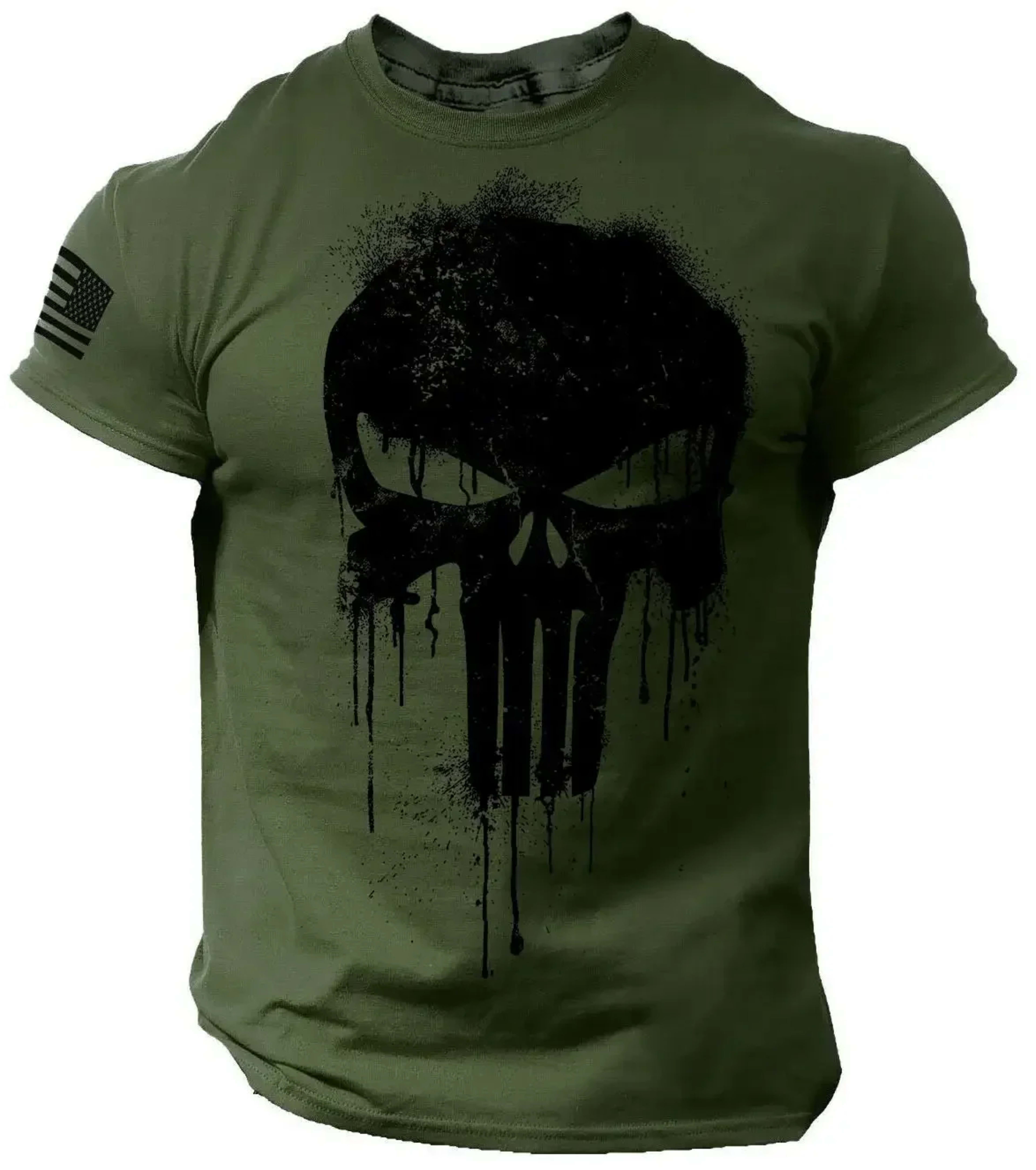 Men's T shirt for men 3D Print Patriotic Dropped T Shirt Oversized Short-Sleeved Sportswear Men Clothing Top Tees 2