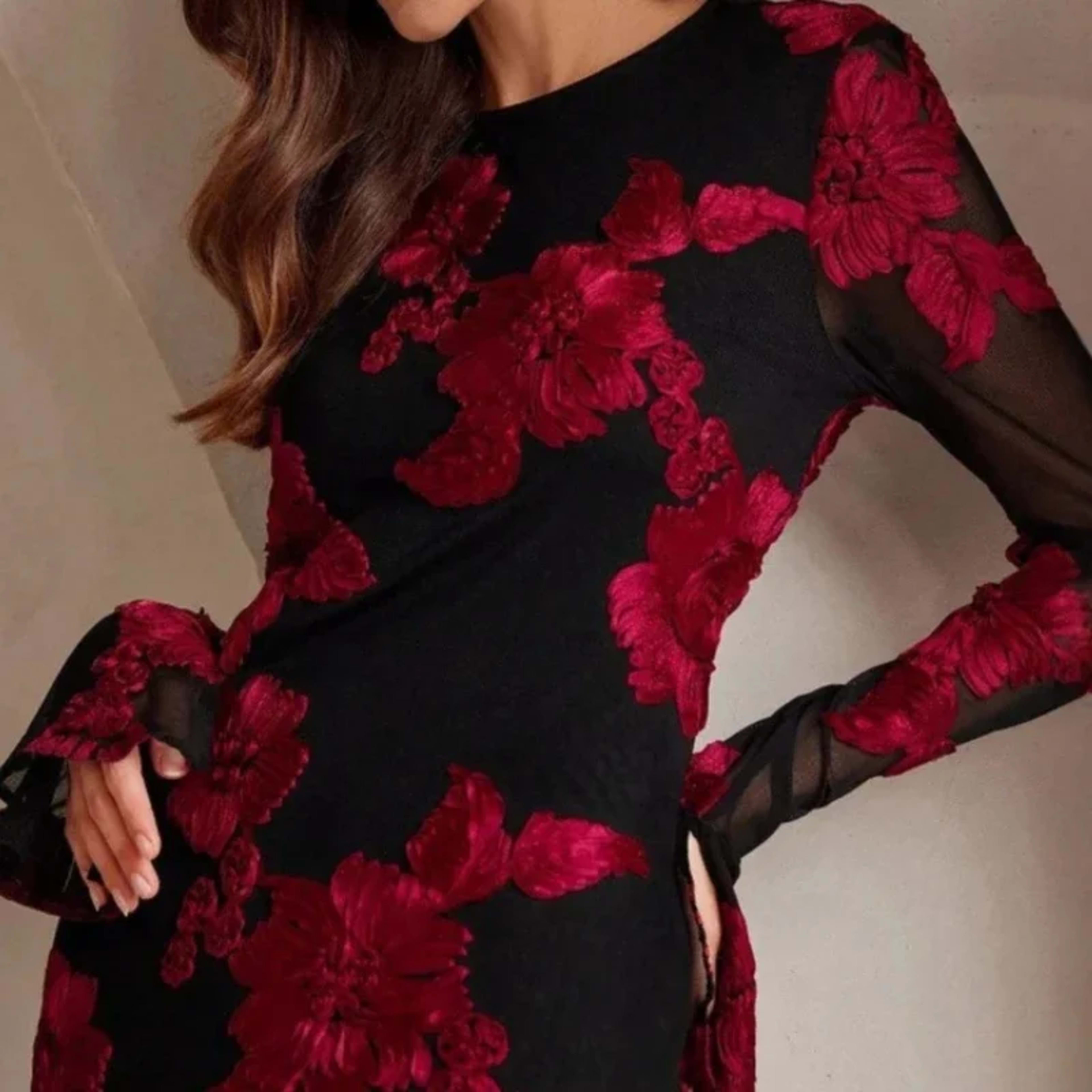 Elegant Dress Dress for Women 2025 Spring Collection Waist V-neck Jacquard Embroidered Dress 4
