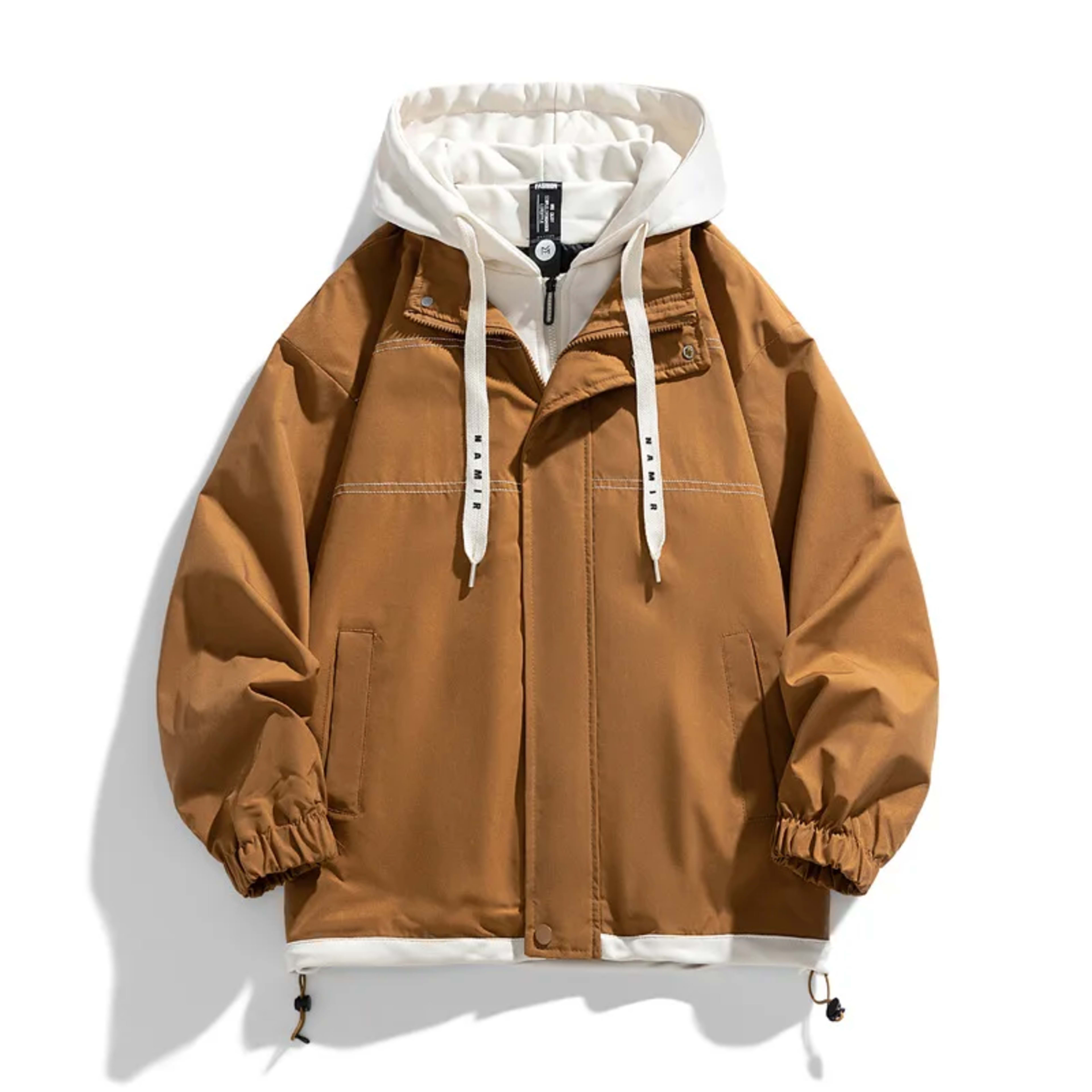 Men's Jacket Thin Hooded Jacket Youth Autumn and Winter New Popular Color Matching High-end Baseball Uniform Casual Hood 4