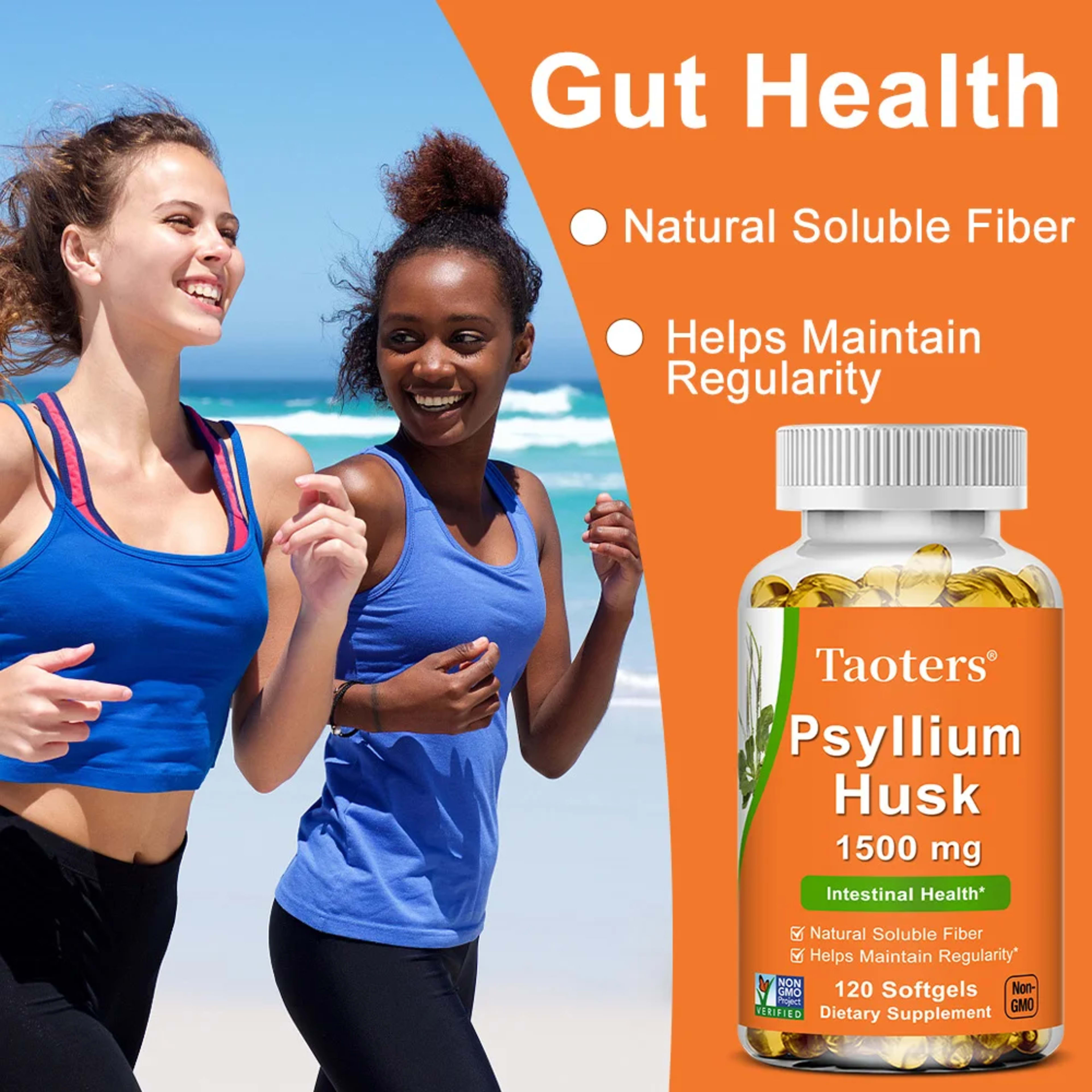 Psyllium Husk Supplement-Natural Soluble Fiber,Promotes Digestion,Supports Immunity,and Promotes Intestinal Health,120 C 6