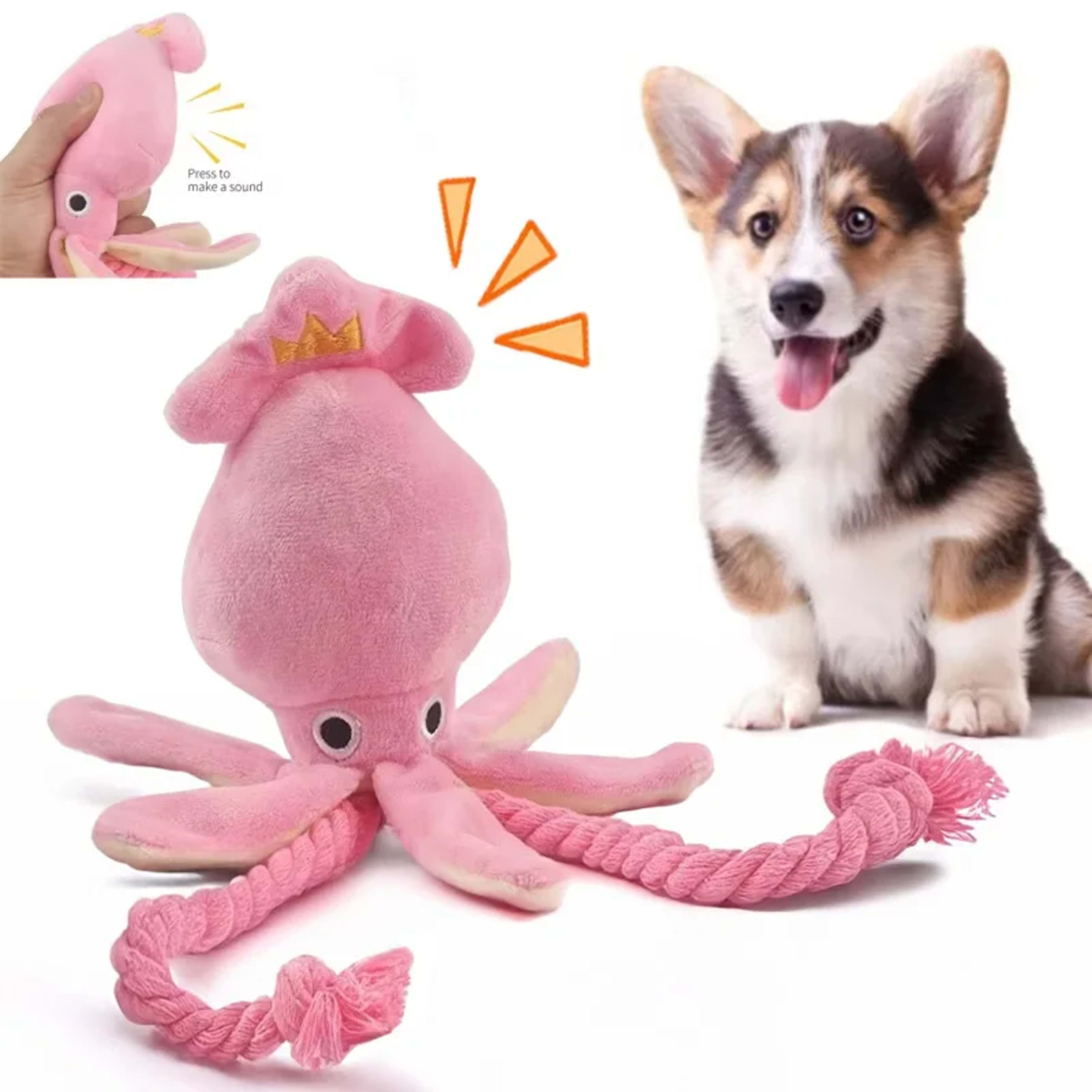 Pet Plush Toy for Small Large Dogs Cats Molar Toys Octopus Shape Interactive Cotton Rope Toy Dog AccessoriesTraining Squ 1
