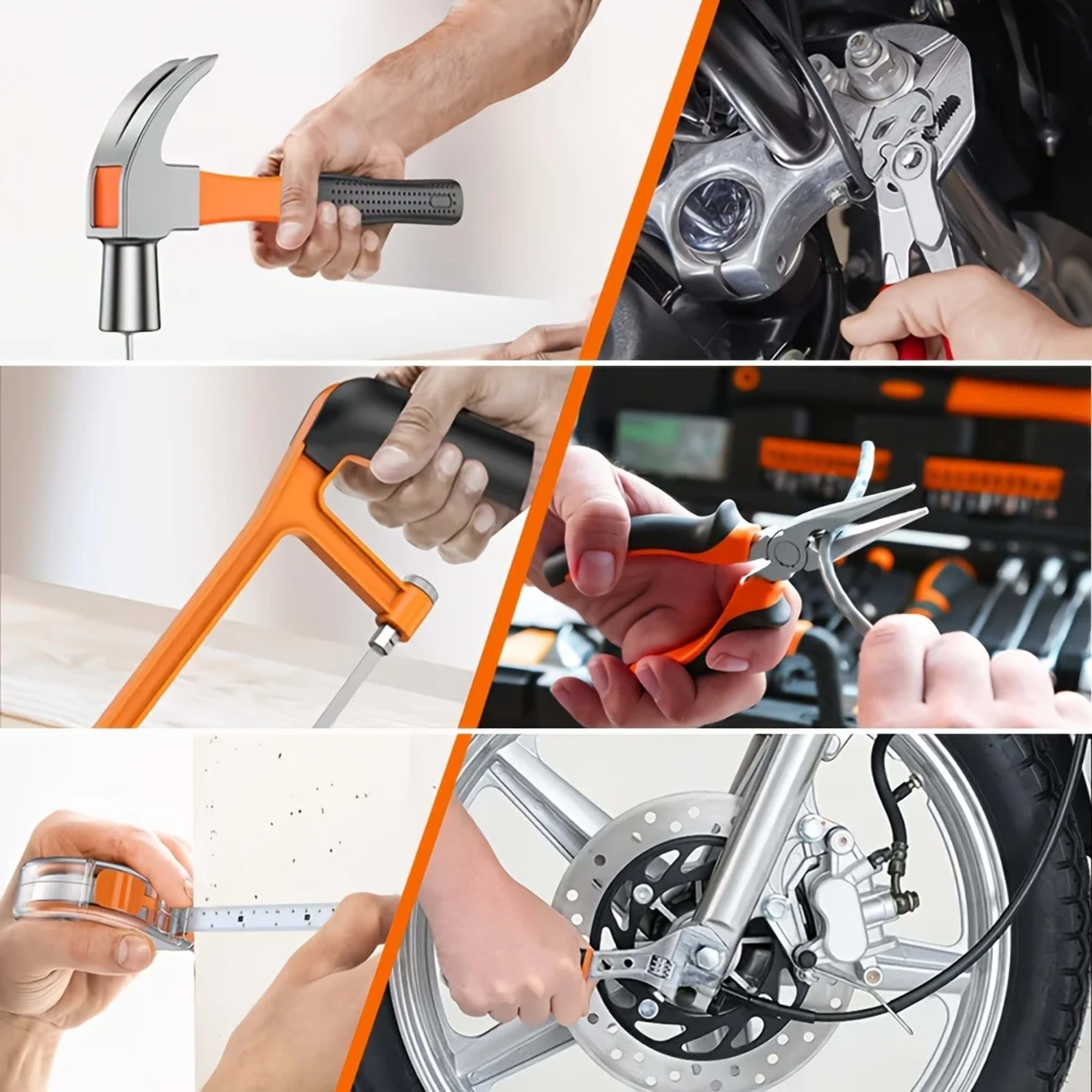 99-Piece Household Tool Set with Pliers, Screwdrivers, Hex Keys. For home, yard & car repair, daily maintenance. 5