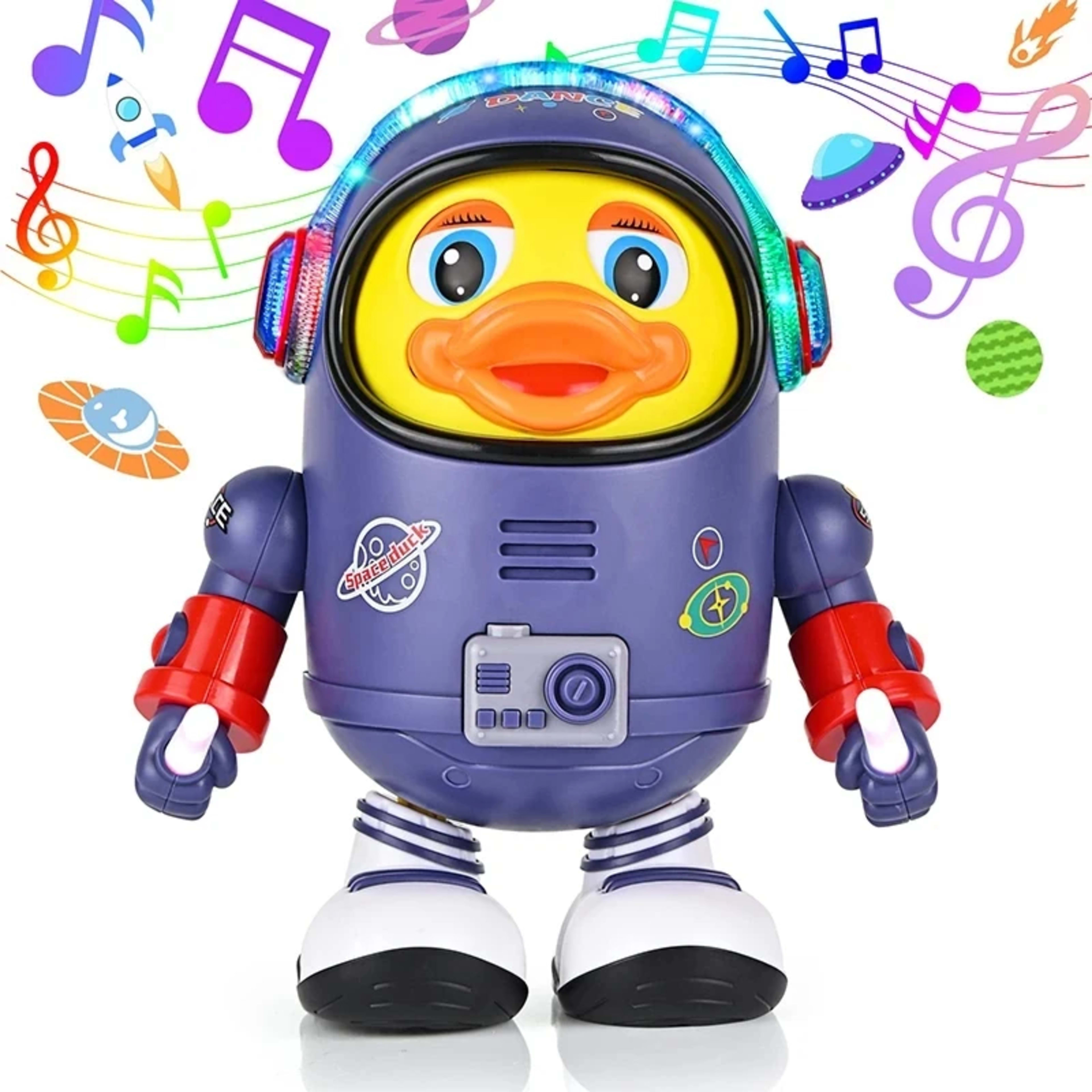 Baby Duck Toy Musical Interactive Toy Space Elements for Infants Babies Kids Gifts Electric with Lights and Sounds Danci 1