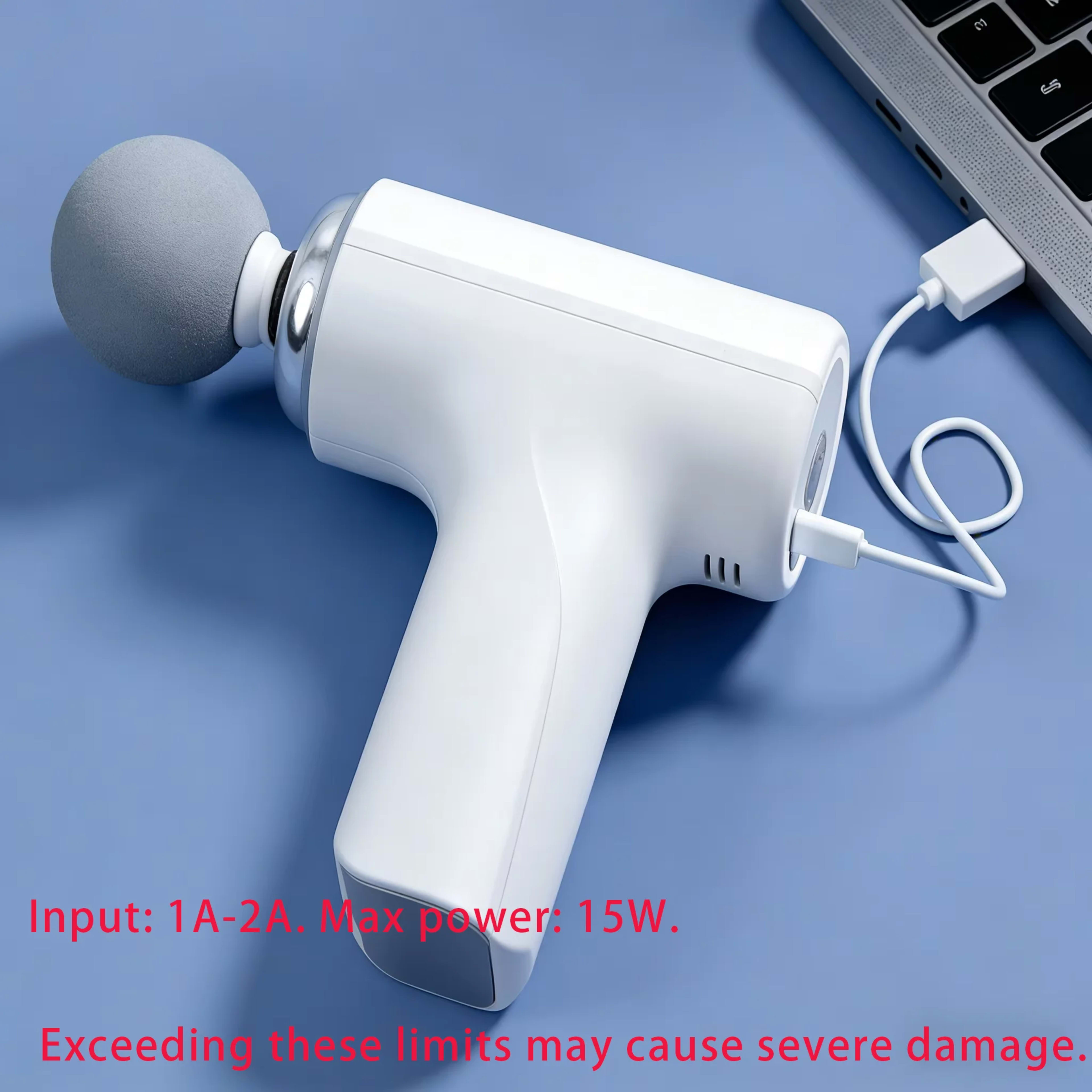 Portable Massage Gun with 4 Interchangeable Heads & LED Display - Full Body Percussion Massager for Deep Muscle Relaxati 2
