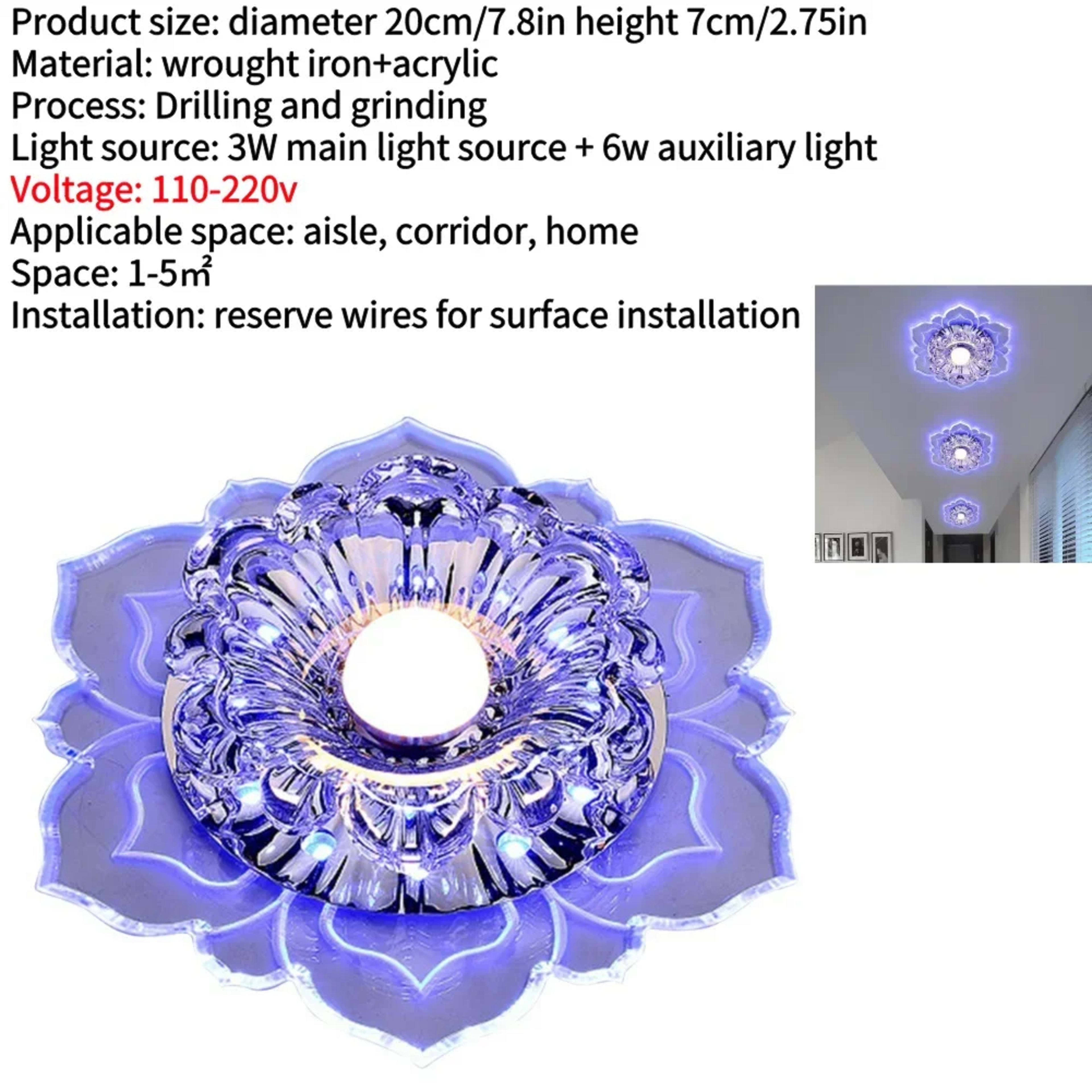 LED Ceiling Fixture Energy Saving Porch Light Protect Eyes Corridor Lamp Easy Installation Brightness Durable for Aisle  11