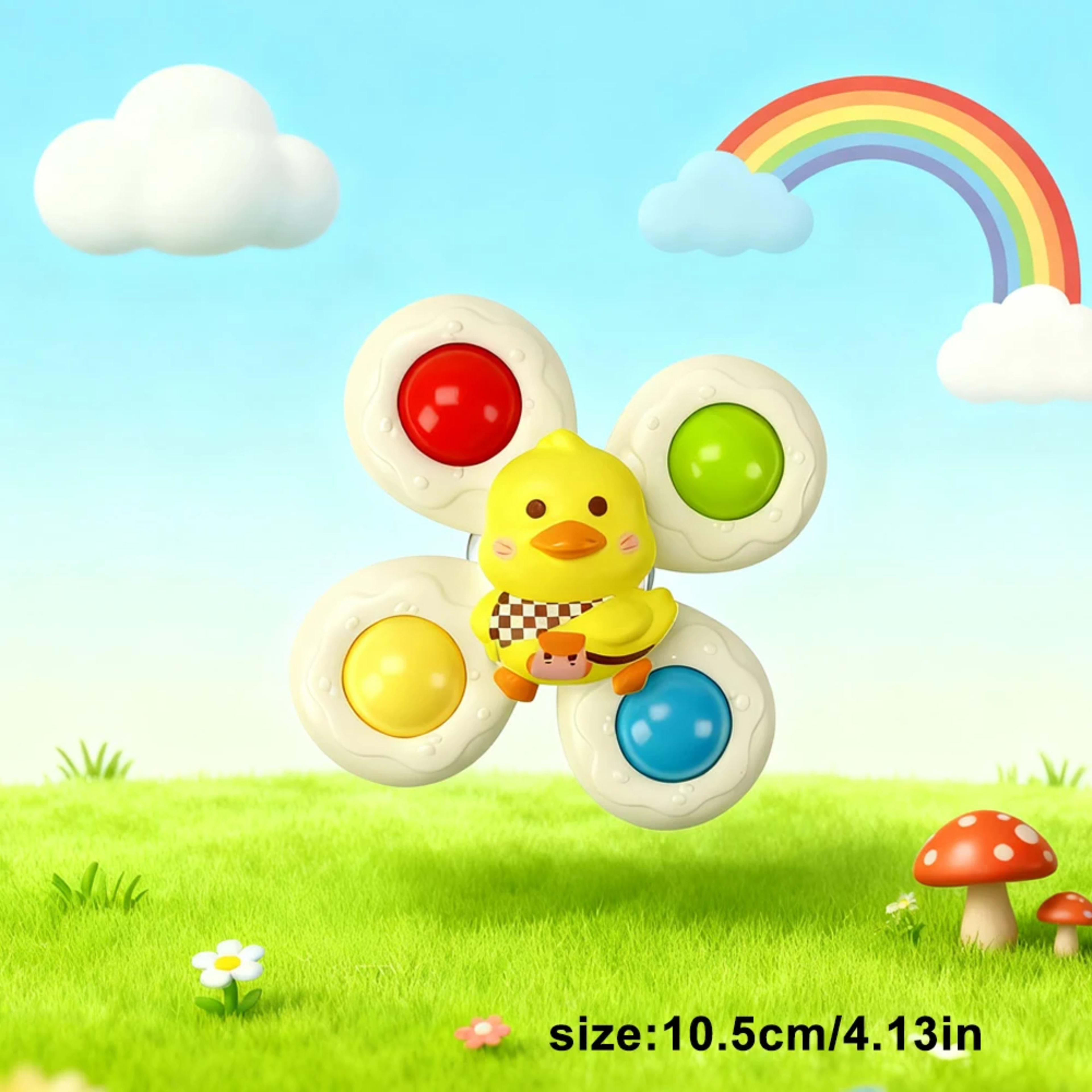 Baby Bath Toys Funny Bathing Sucker Spinner Suction Cup Cartoon Rattles Fidget Educational ToysChristmas Birthday Gifts  8