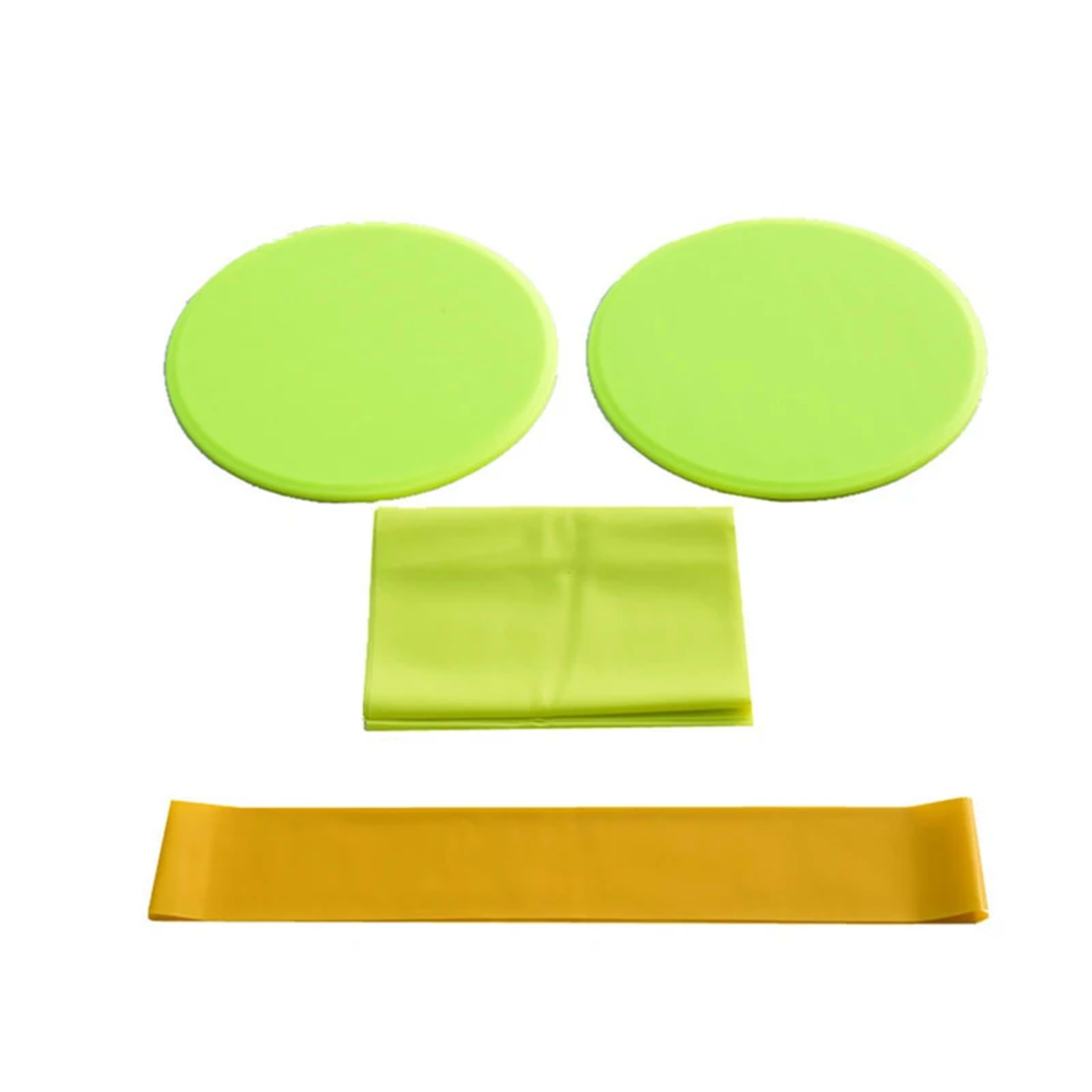 Yoga Fitness Three-piece Set Sliding Plate Elastic Band Resistance Circle Pilates Vest Line Buttocks Training Home Equip 7