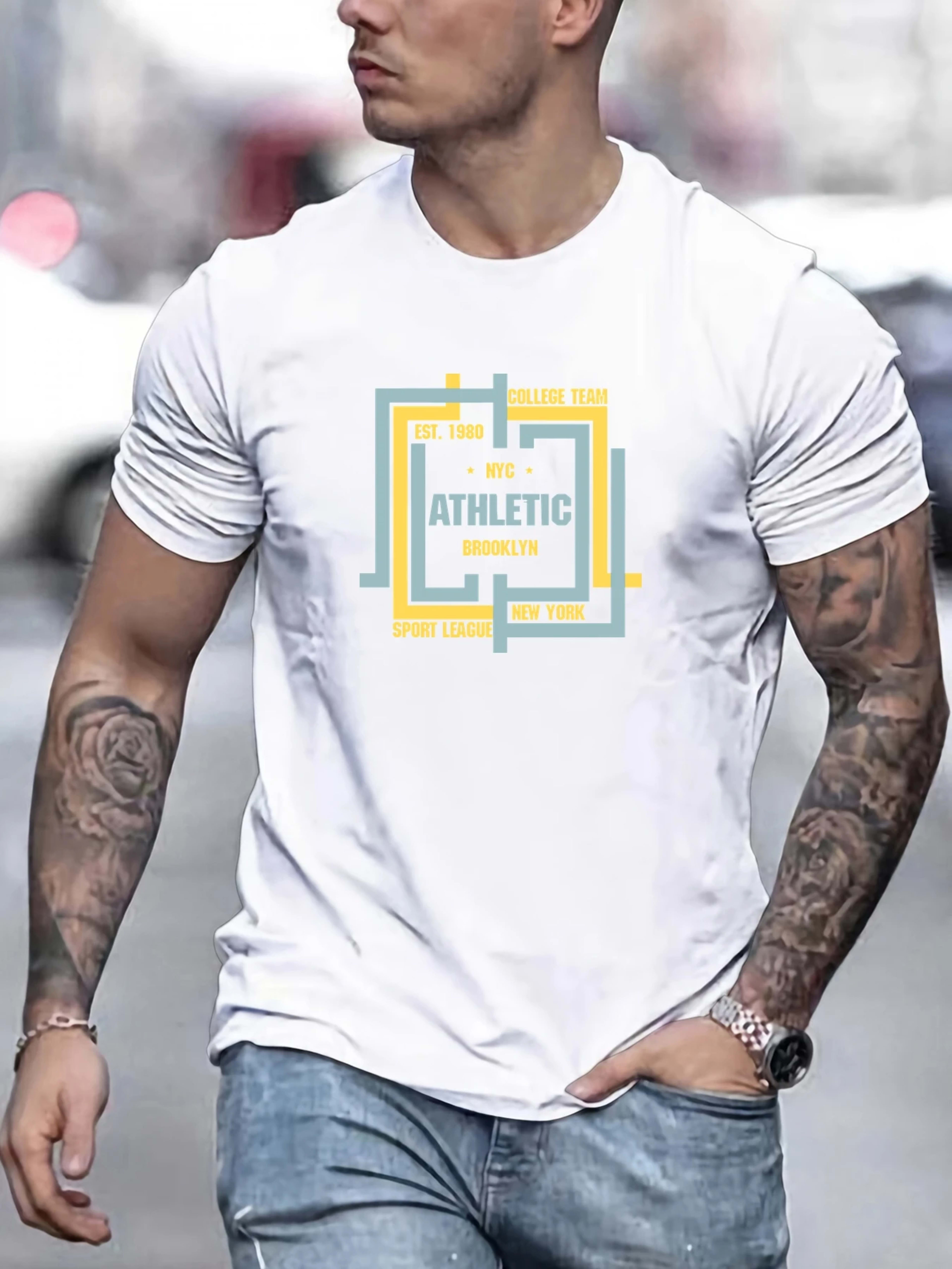 T Shirt for Man 100% Cotton Summer Round Neck Short Sleeve Graphic Print Breathable Streetwear Fashion Leisure Cool T-sh 3