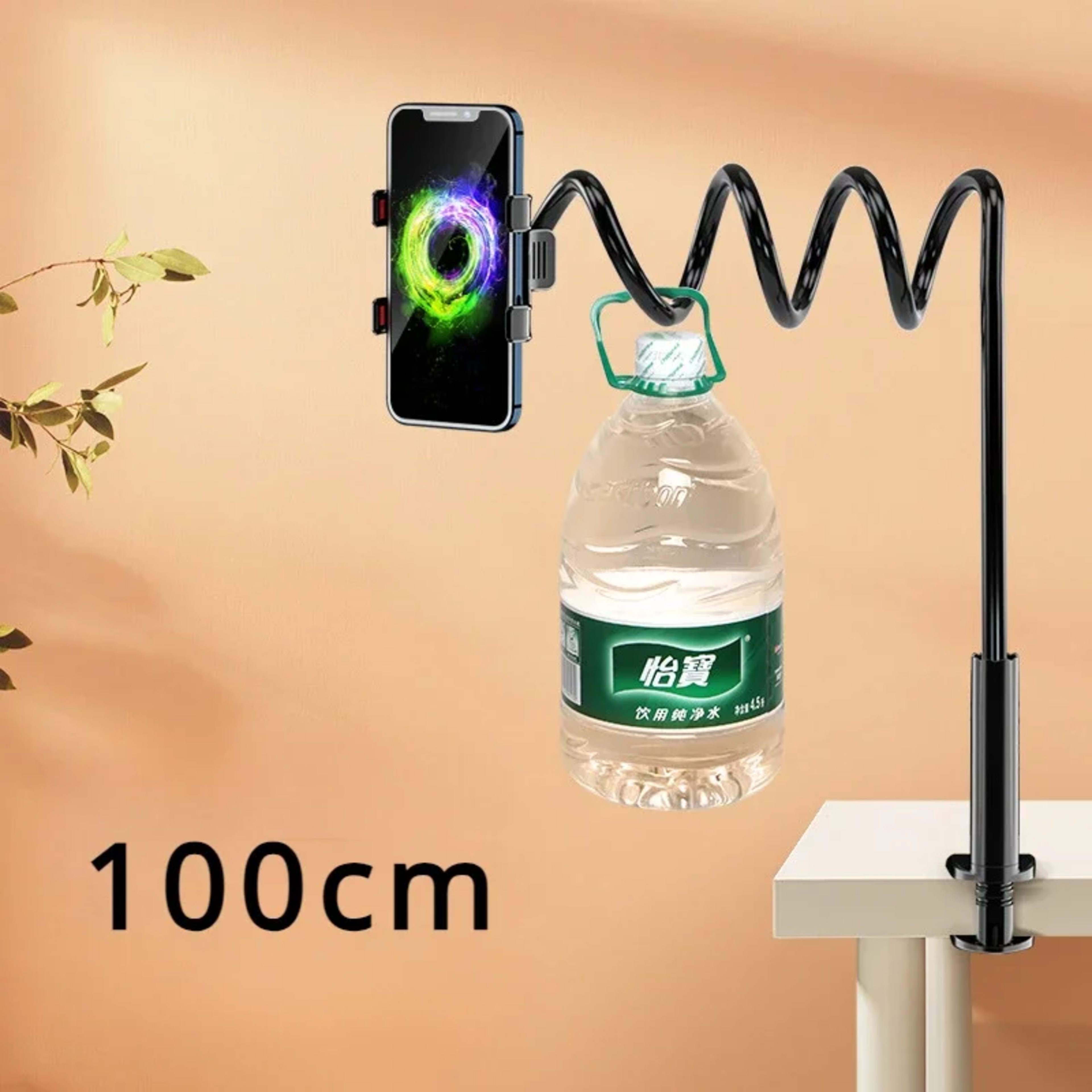 100cm Phone Clip on Stand Holder with Grip Flexible Long Arm Lazy Bracket Mount Clamp for IPhone 15 Pro Accessories Phon 1