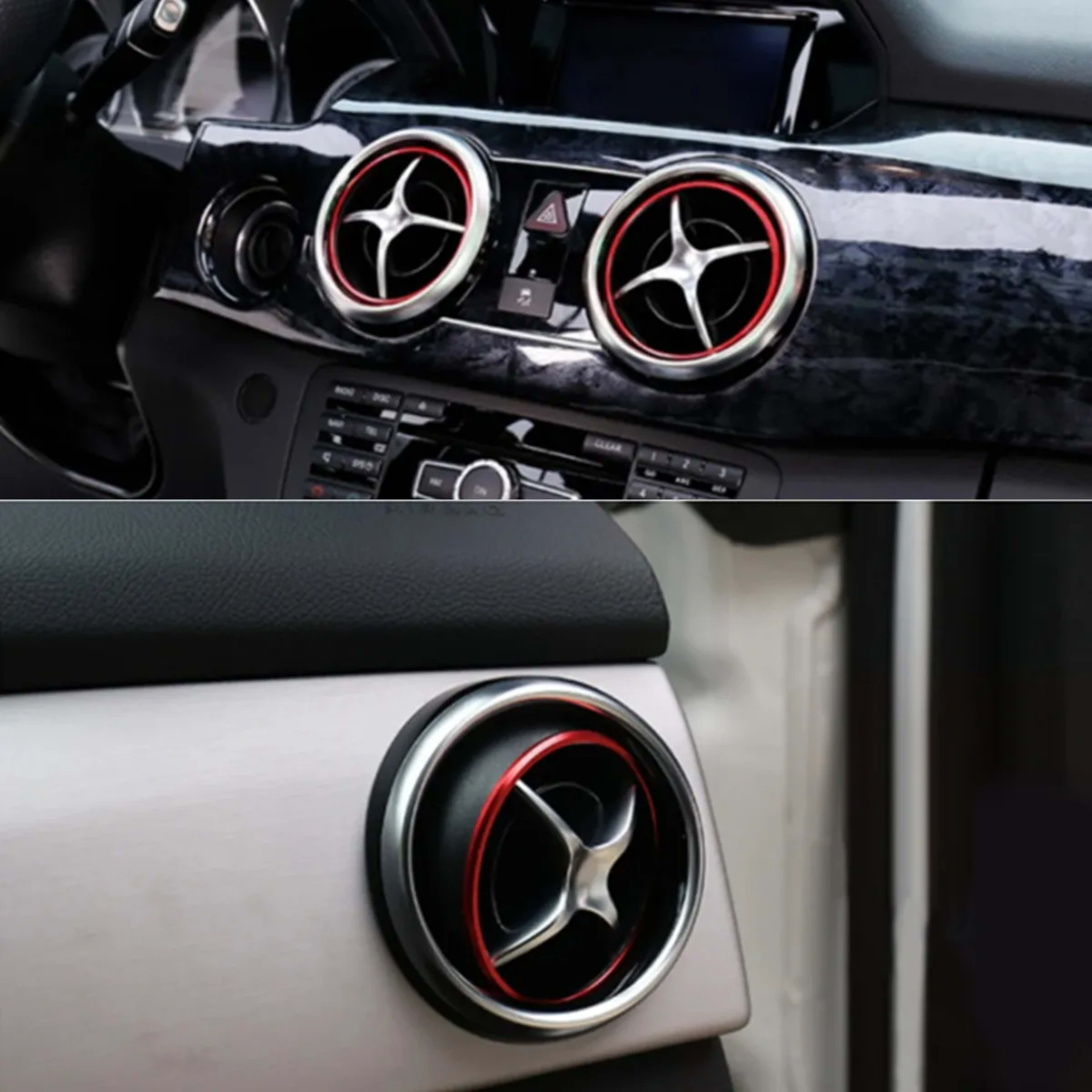 Car Accessories For Mercedes Benz SLK SLC R172 SLC180 SLC200 SCL300 SLC43 AMG Air Conditioner Outlet Decorative Sticker 4