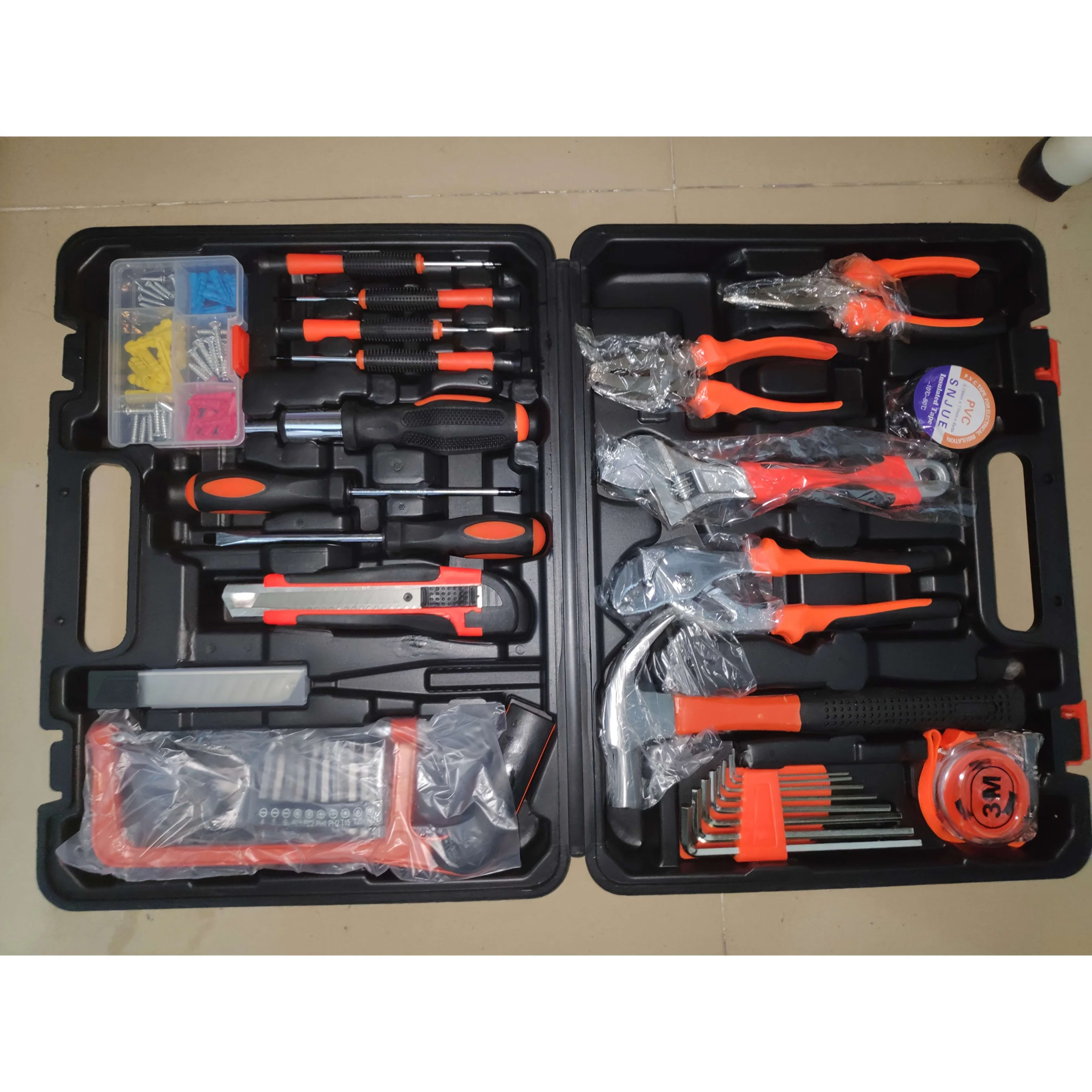 99-Piece Household Tool Set with Pliers, Screwdrivers, Hex Keys. For home, yard & car repair, daily maintenance.